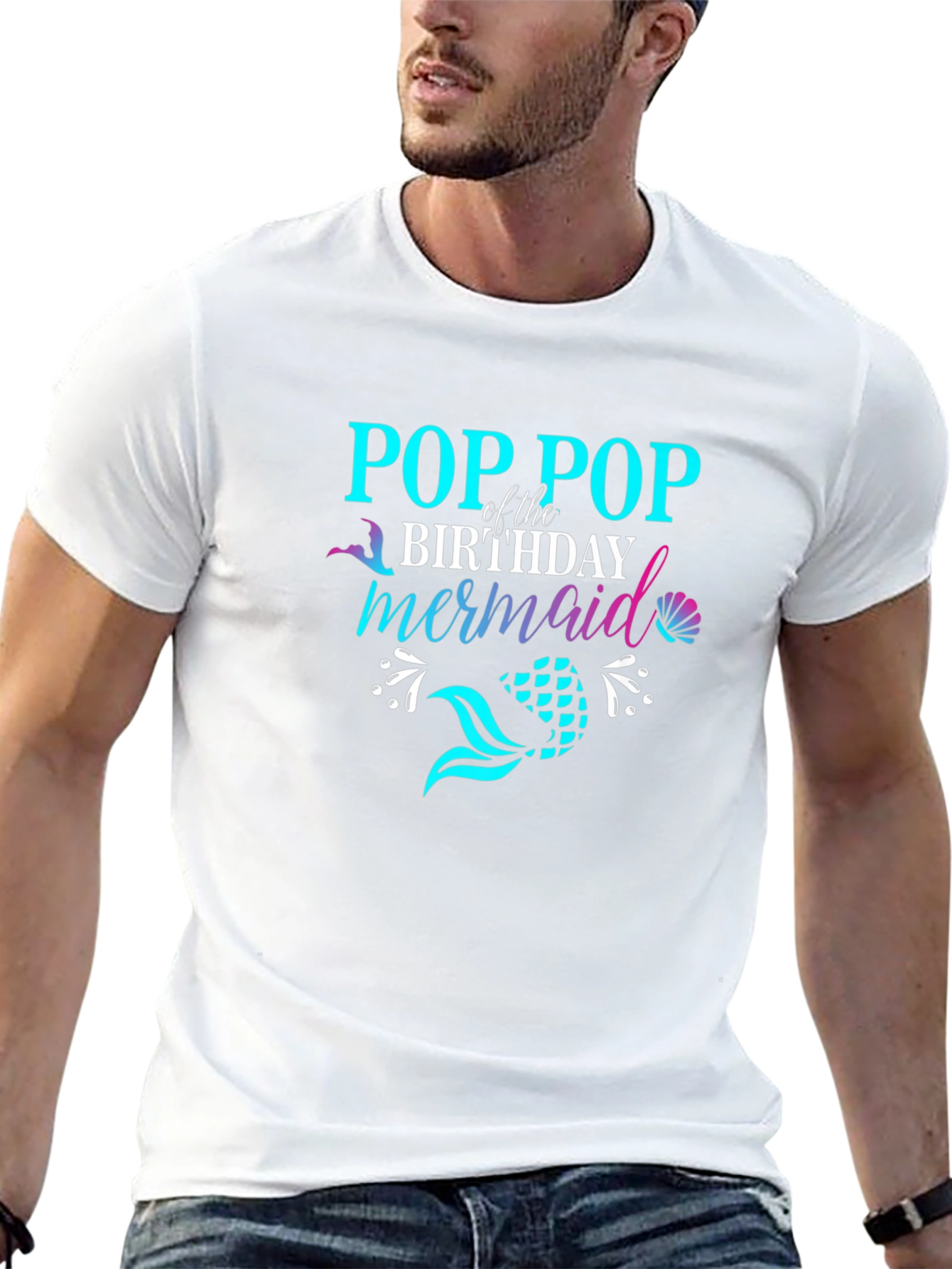 Pop Pop Birthday Mermaid T-Shirt