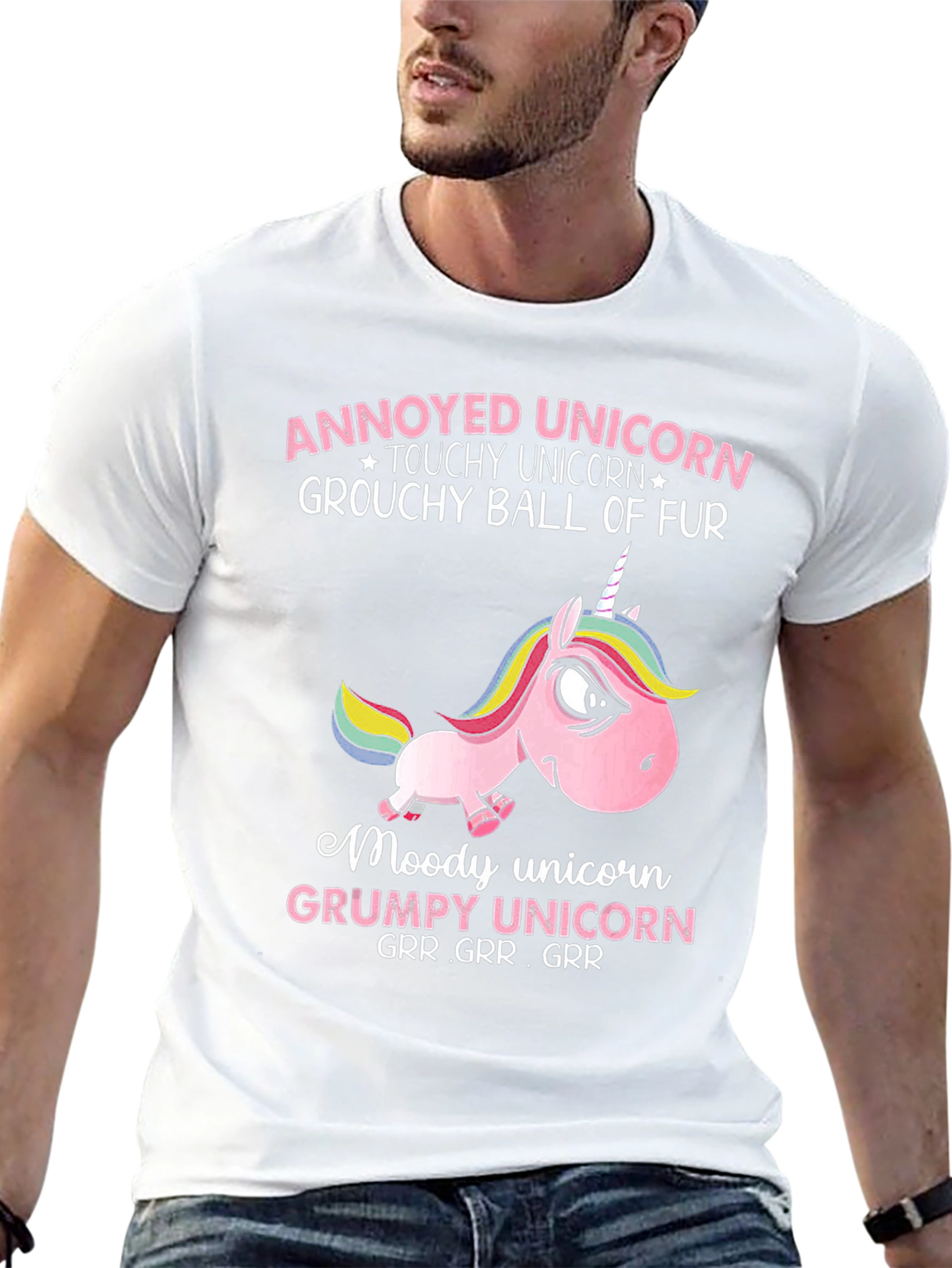 Annoyed Unicorn Grumpy Graphic Tee