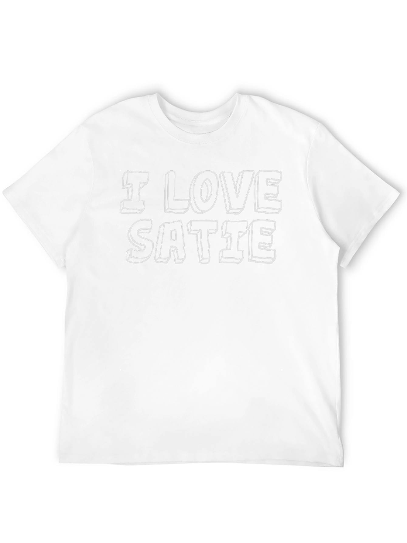 I Love Satie T-Shirt - Black Graphic Tee