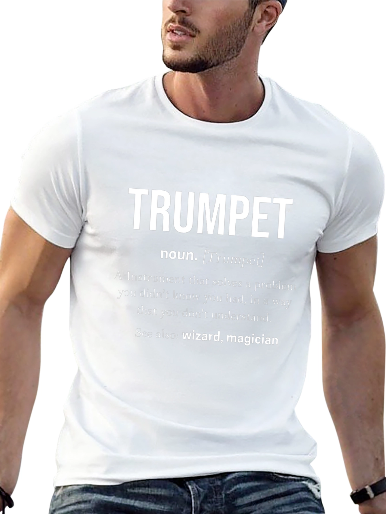 Trumpet Definition Black T-Shirt - Musician Wizard Magician