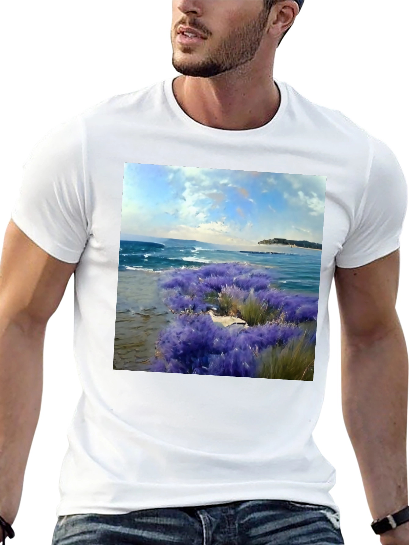 Ocean View Graphic Tee - Coastal Landscape T-Shirt
