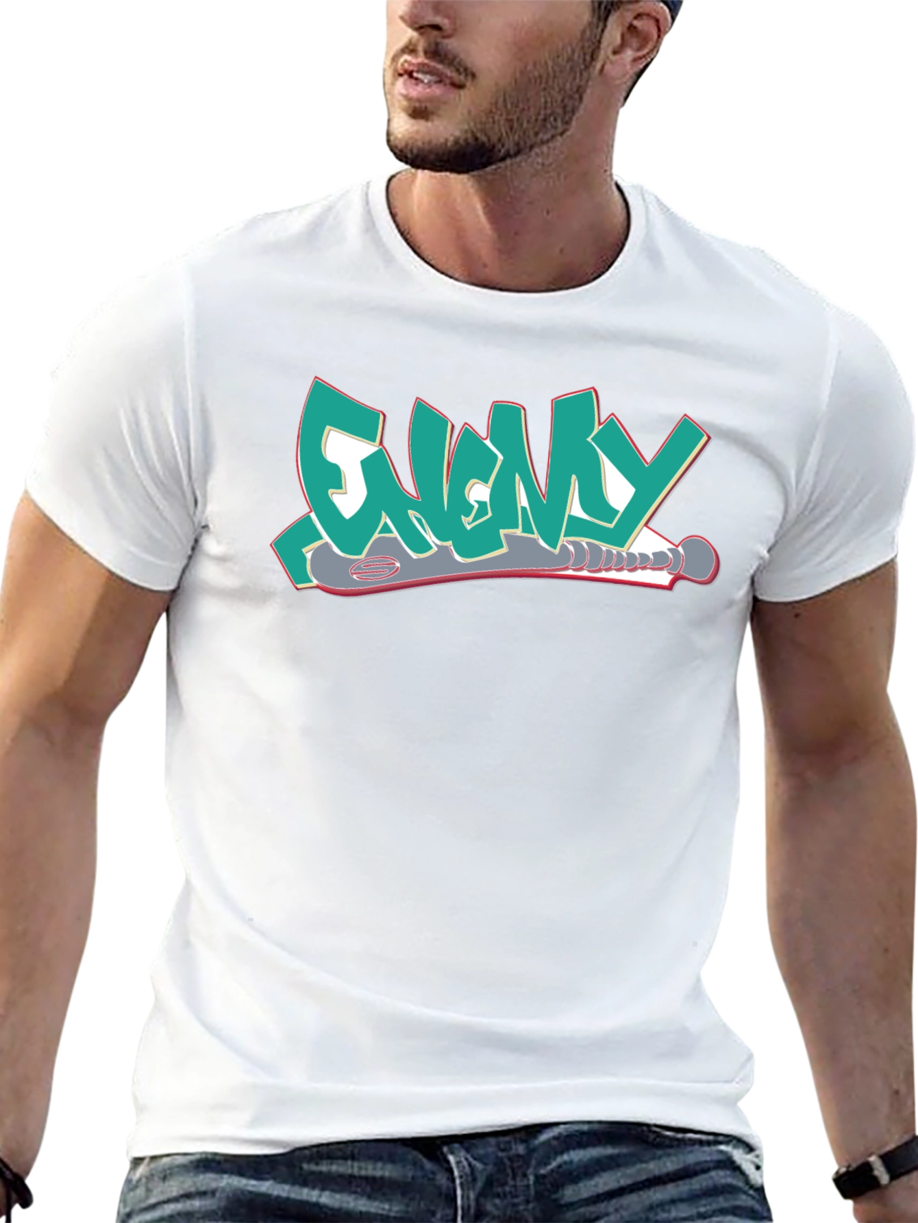 Enemy T-Shirt Graffiti Style Design