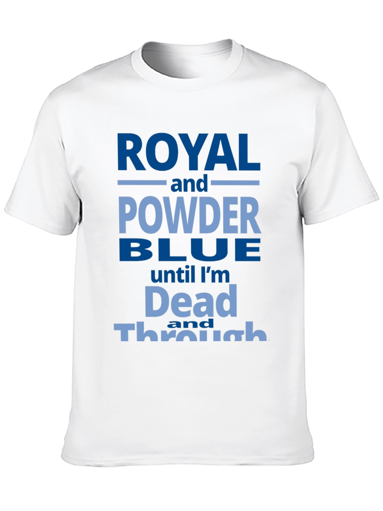 Royal and Powder Blue Graphic T-Shirt