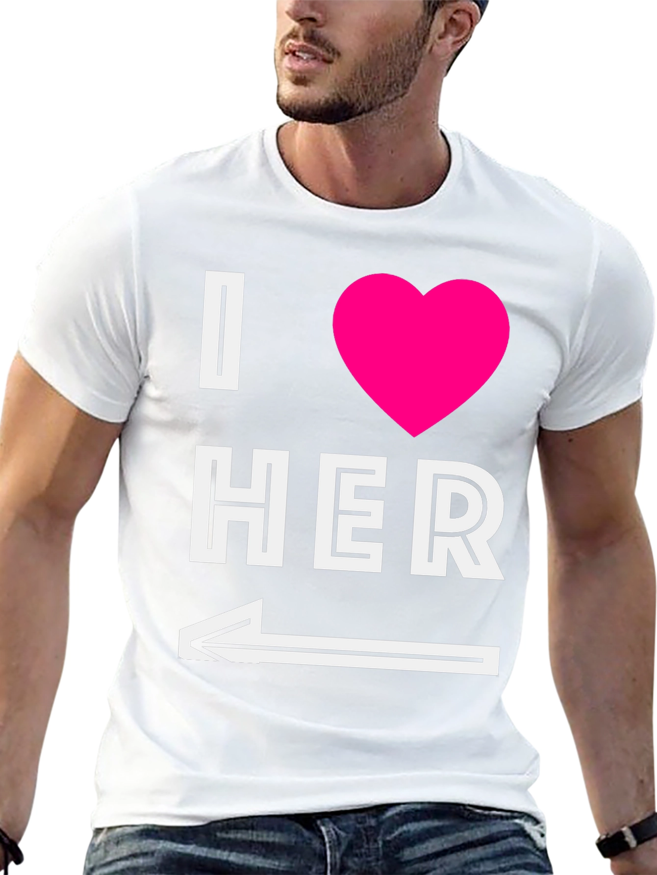 I Heart Her T-Shirt with Arrow Graphic