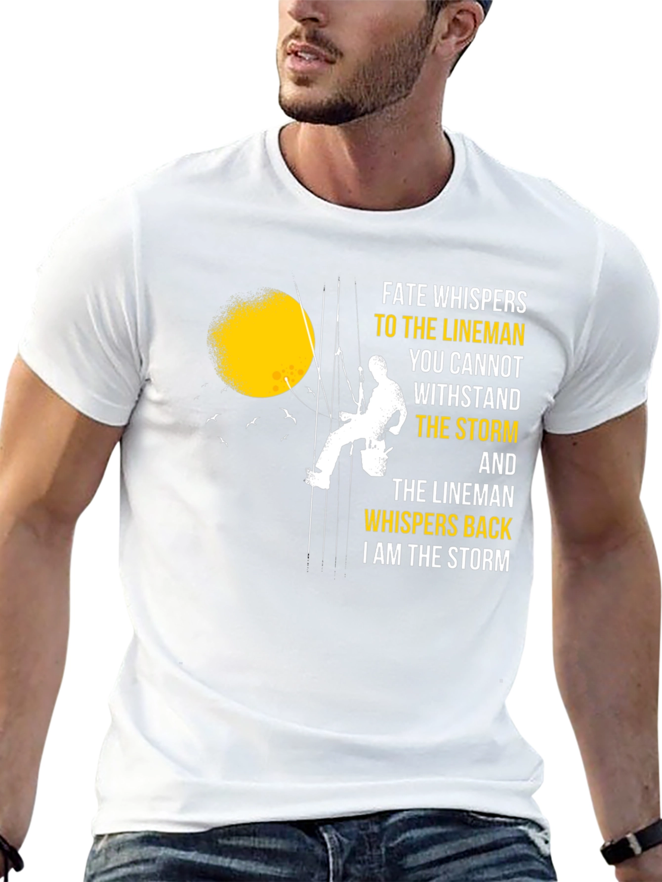 Lineman Storm T-Shirt - Fate Whispers Back Tee