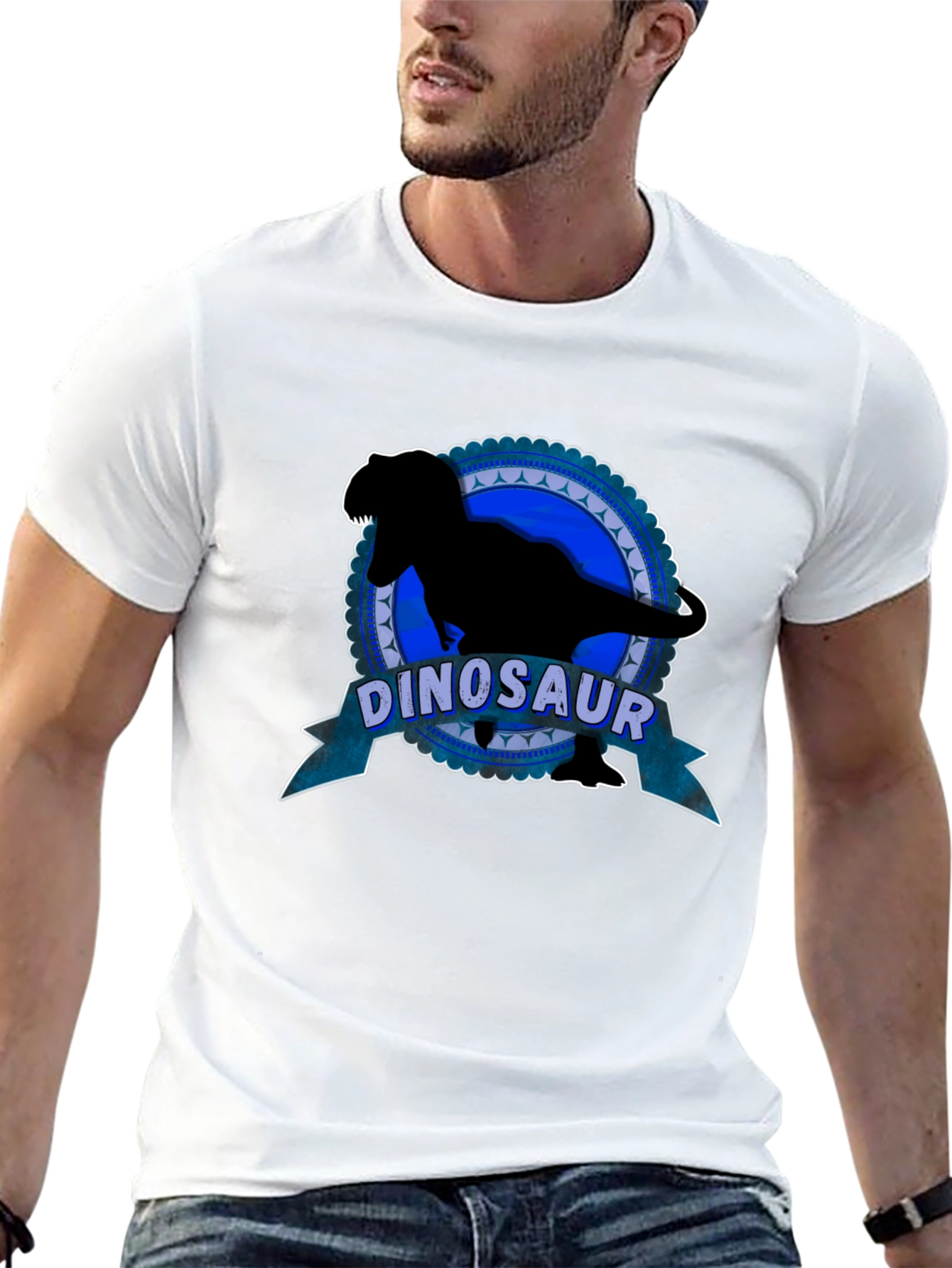 Dinosaur Silhouette Graphic T-Shirt