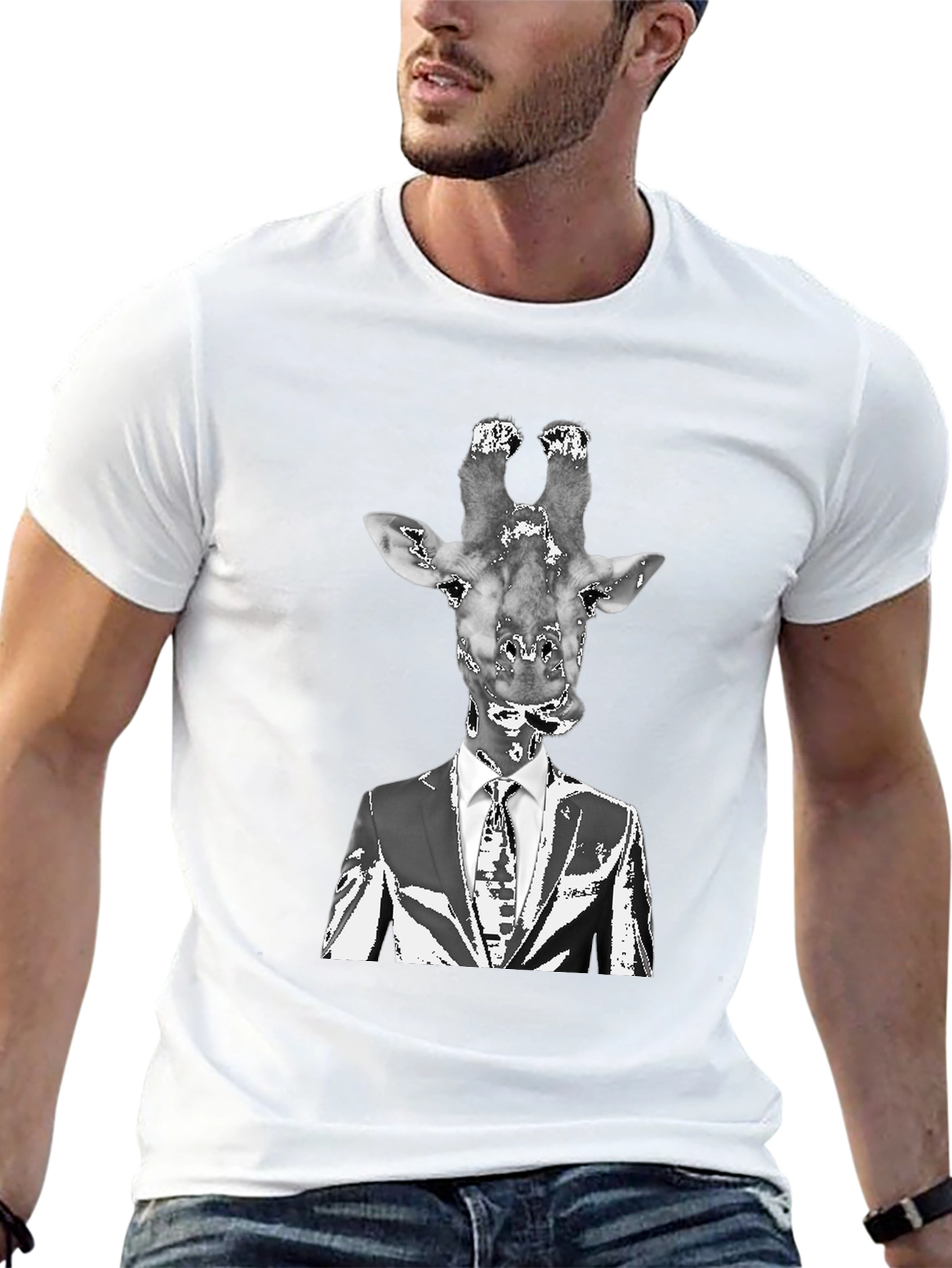 Giraffe Head Suit T-Shirt