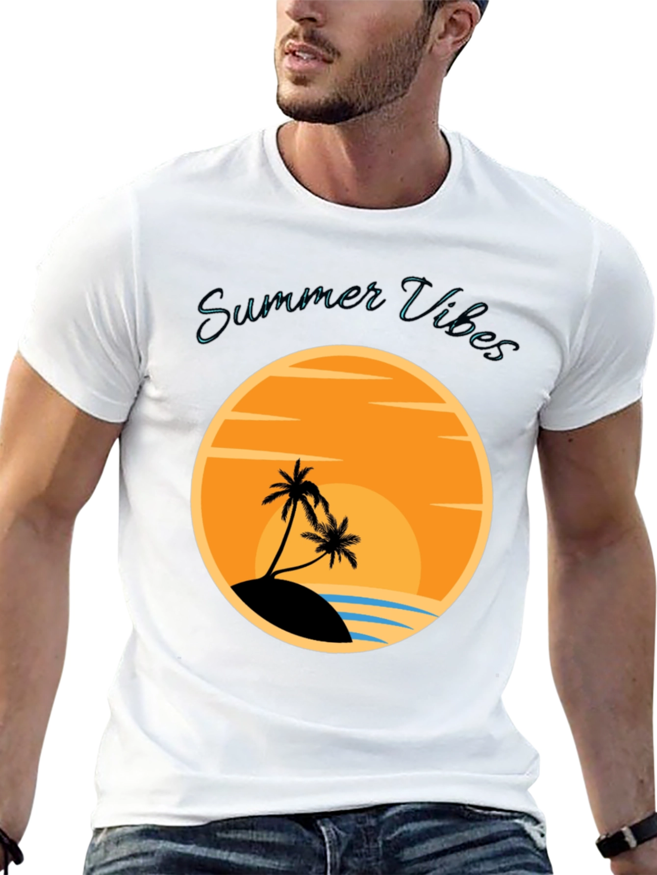 Summer Vibes Graphic Tee - Island Getaway T-Shirt
