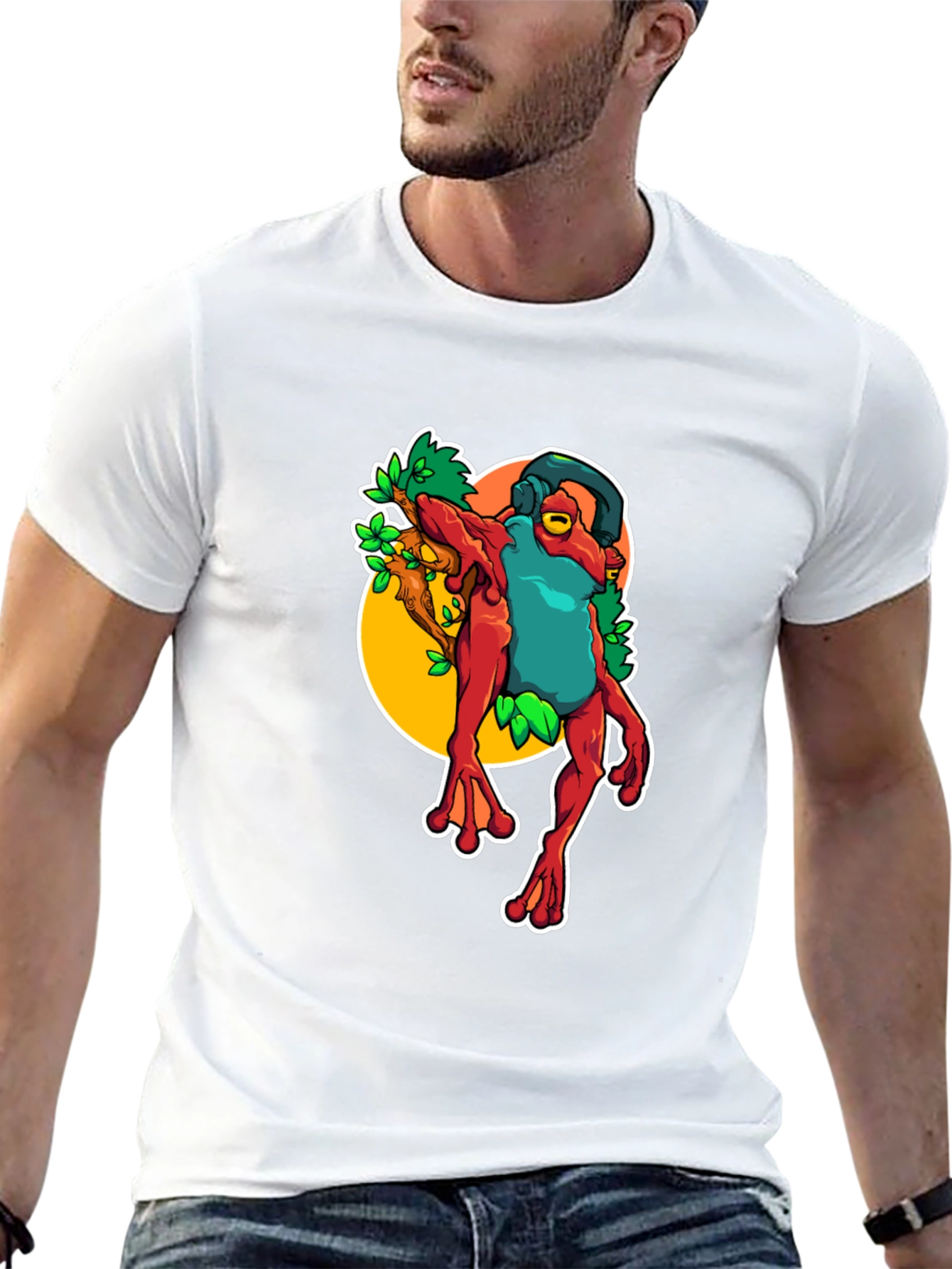 Frog DJ T-Shirt - Unique Graphic Tee