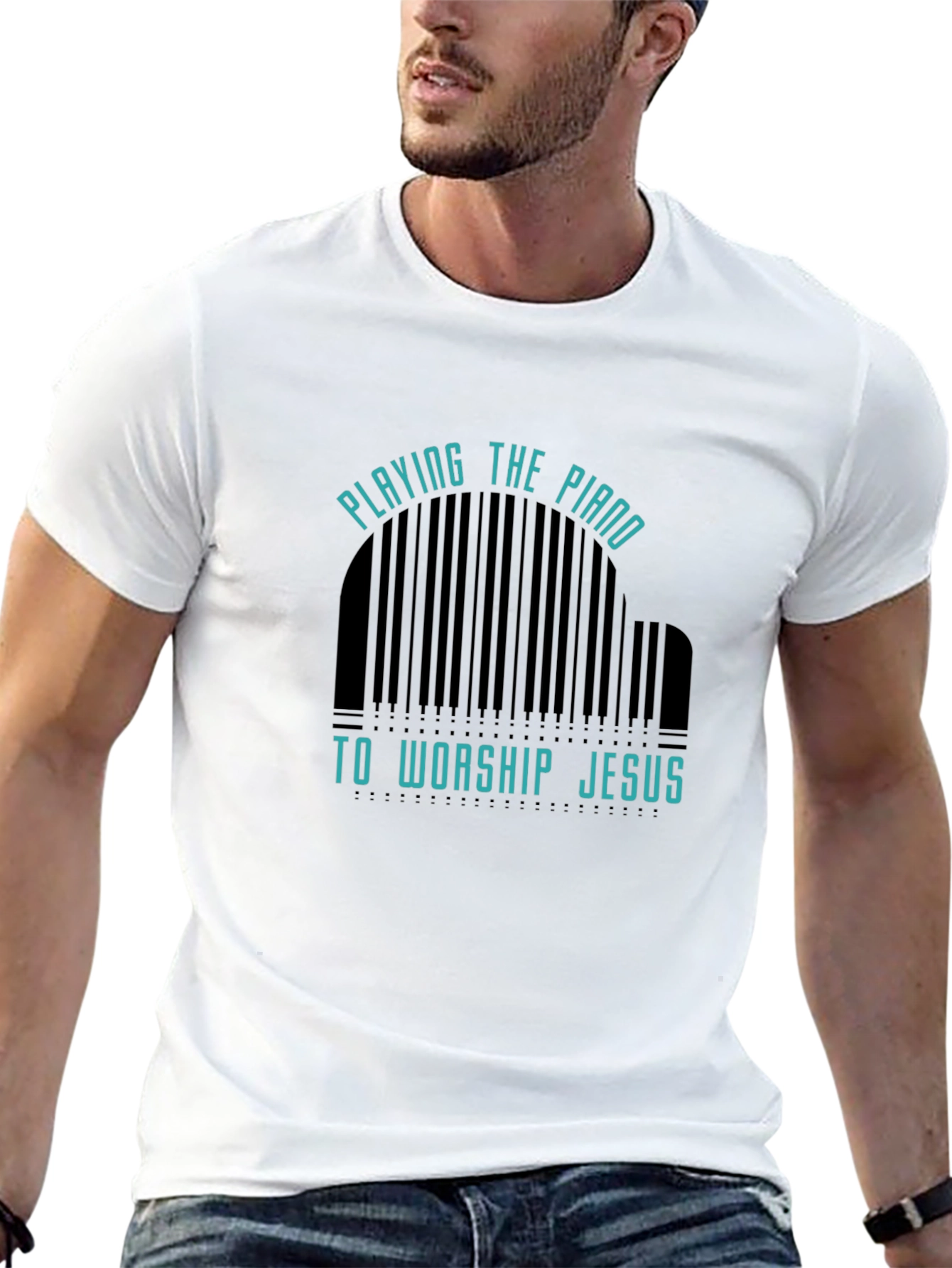 Piano Worship T-Shirt - Christian Music Tee