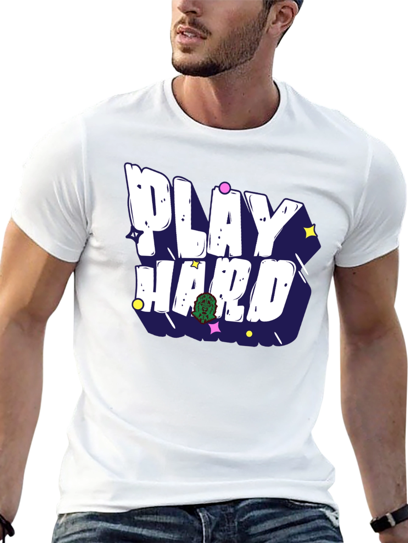 Play Hard Graphic T-Shirt - Black