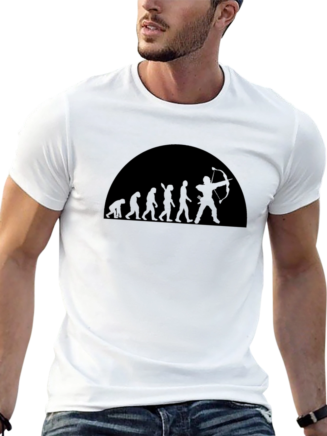 Evolution of Archery T-Shirt - Black Cotton Tee