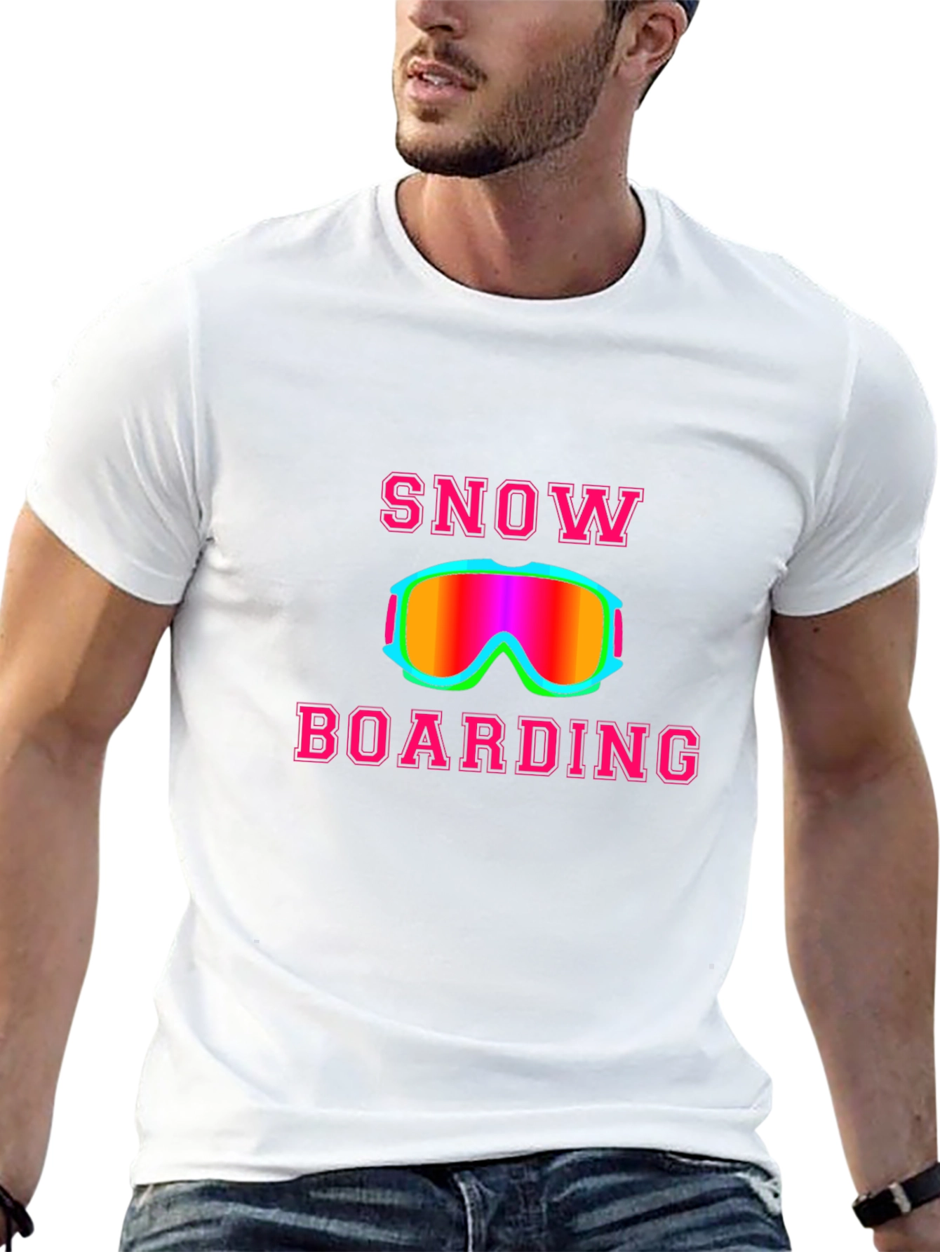 Snowboarding Graphic Tee - Black