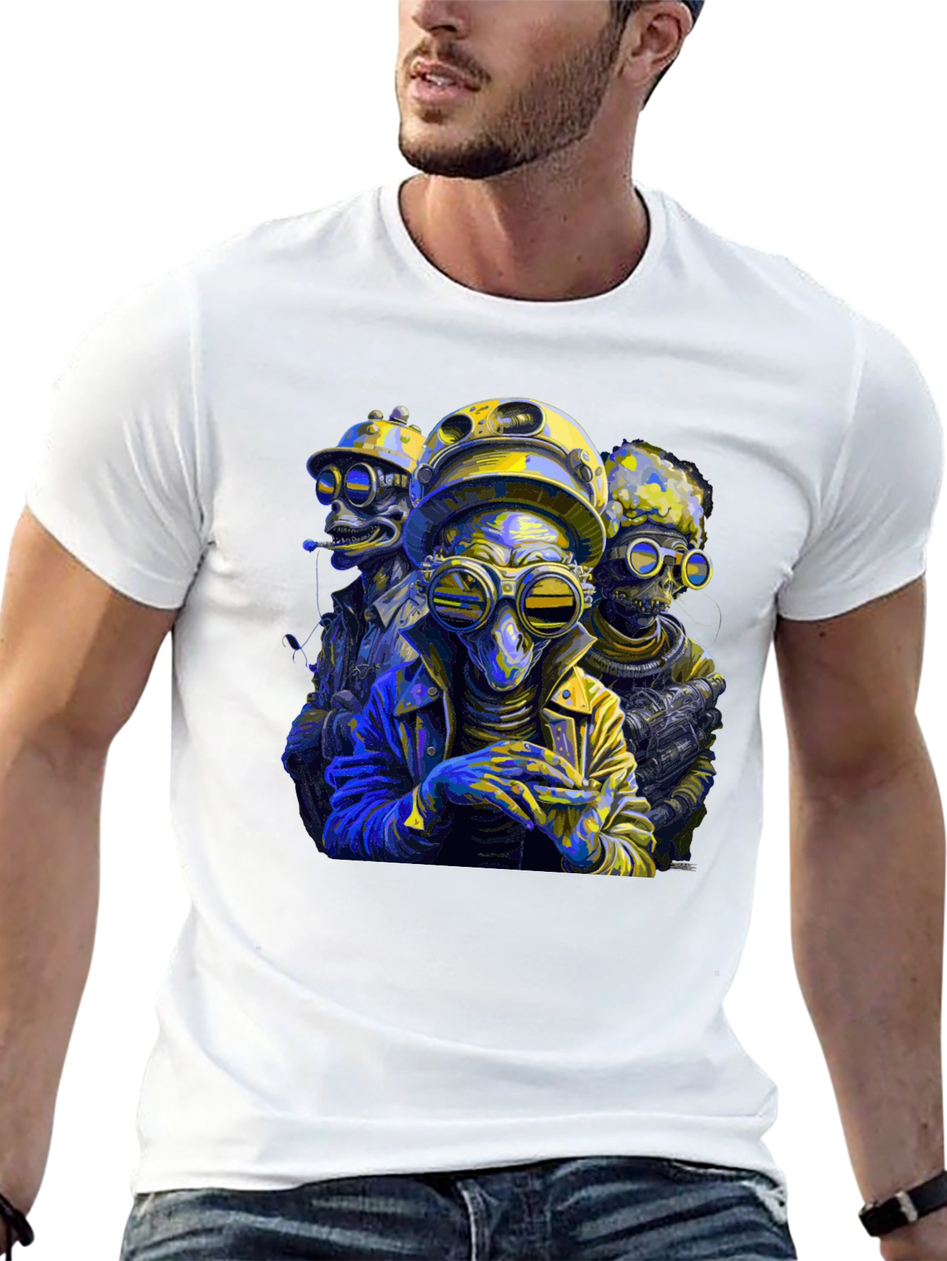 Steampunk Aliens Graphic T-Shirt