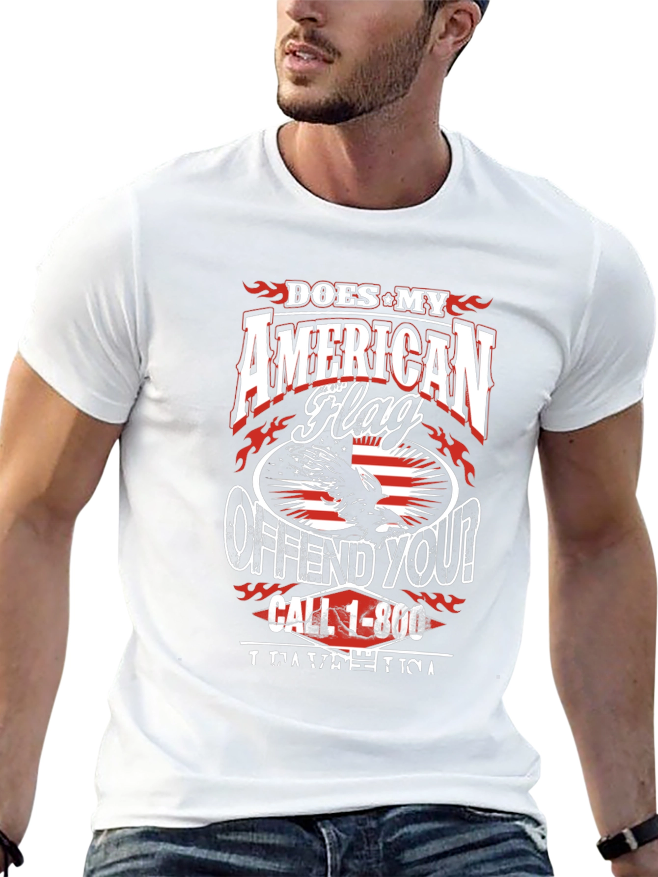 Patriotic Offend You? American Flag Graphic Tee