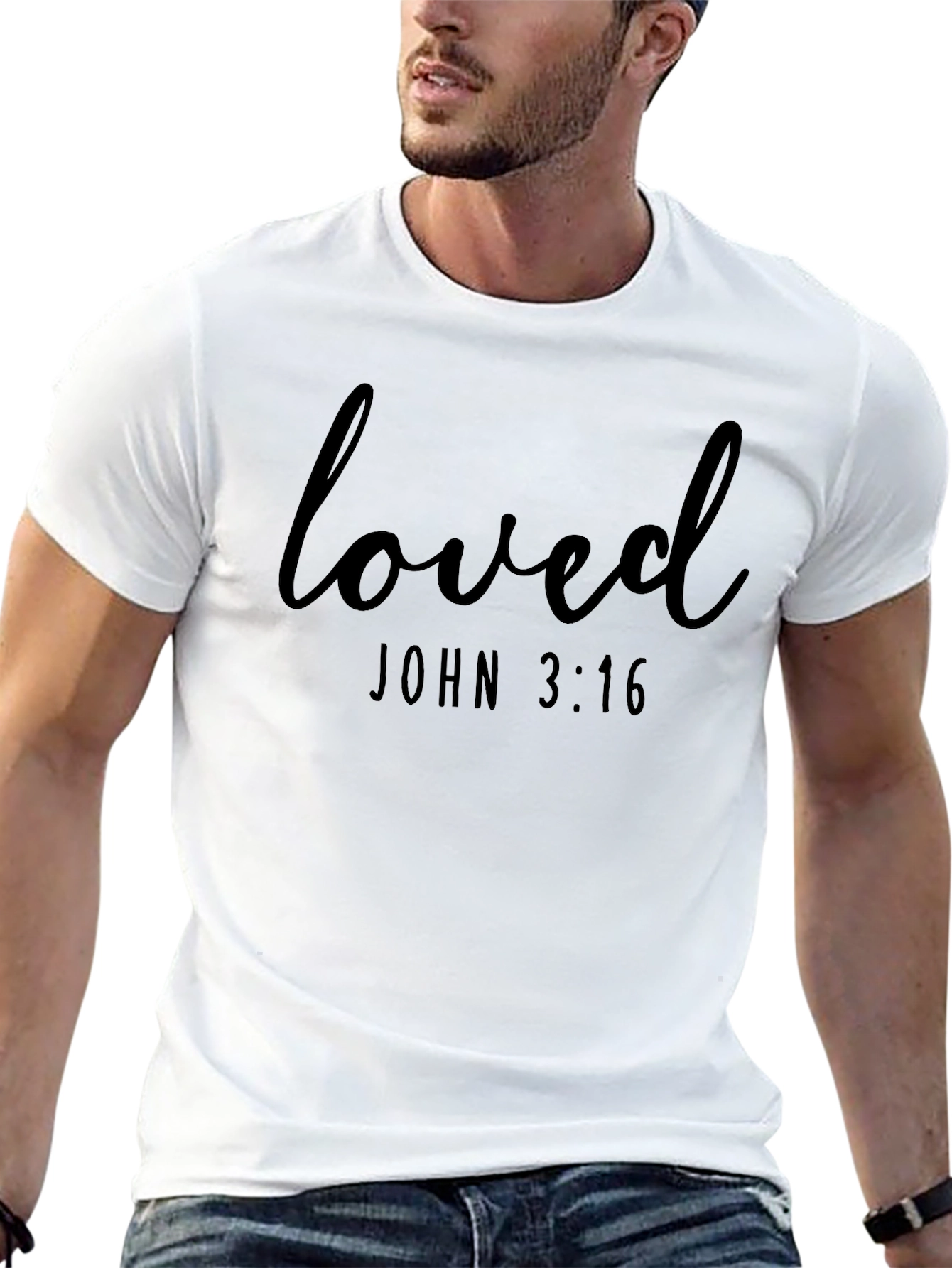Loved John 3:16 Black T-Shirt