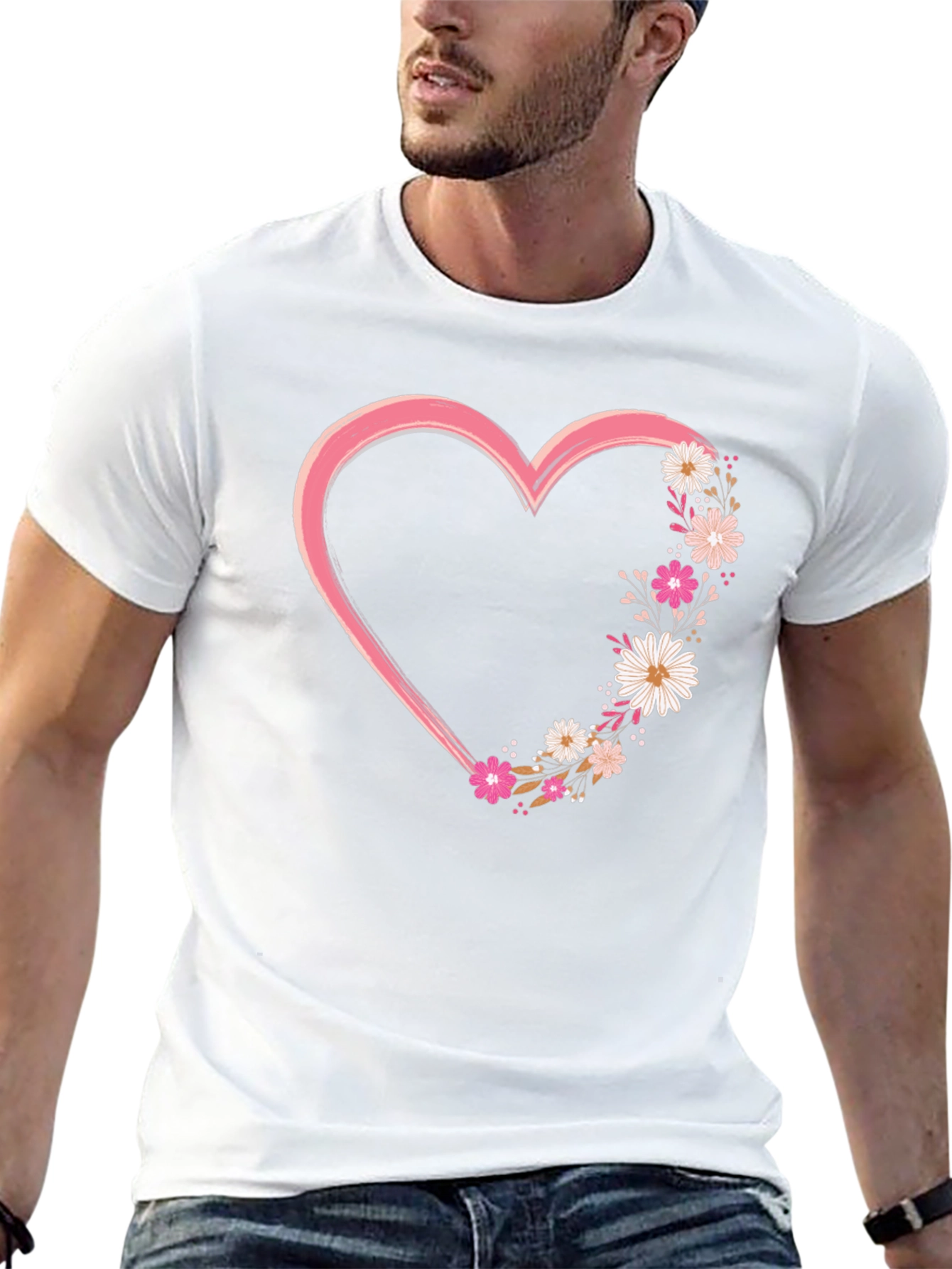Floral Heart Graphic Tee