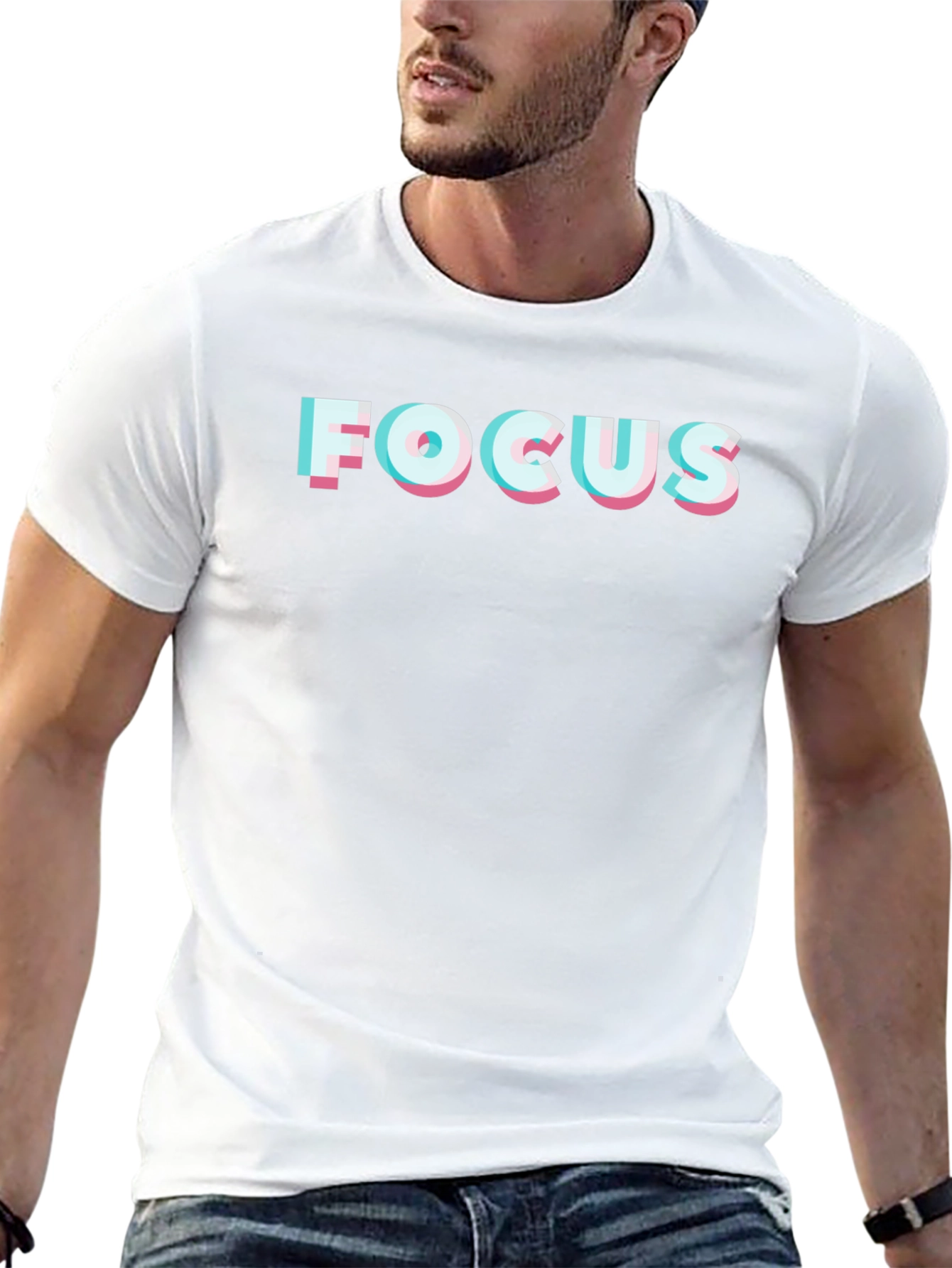 Focus Graphic T-Shirt - Stylish Black Tee