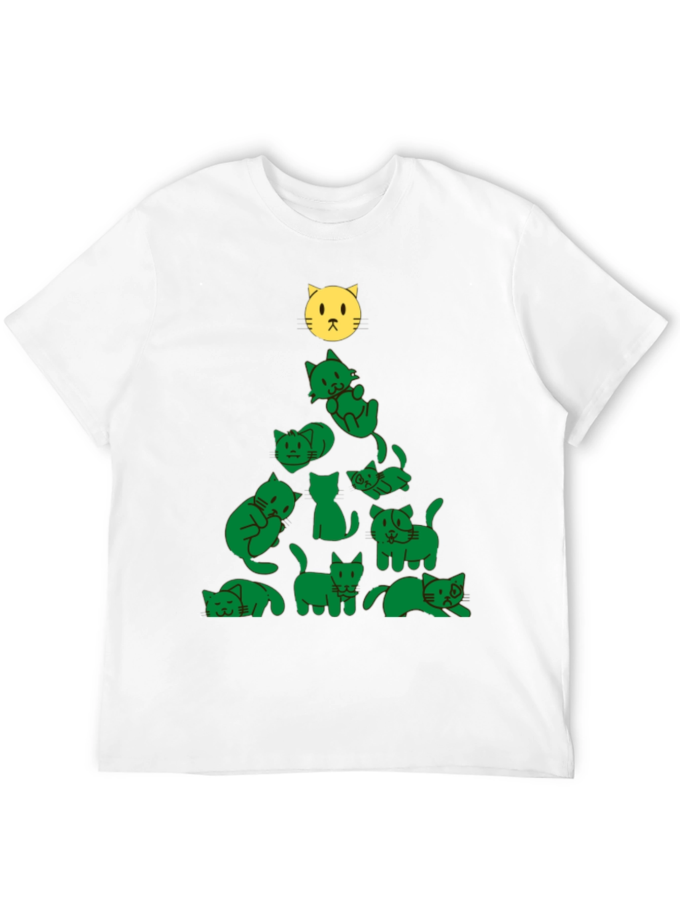 Festive Cat Christmas Tree T-Shirt