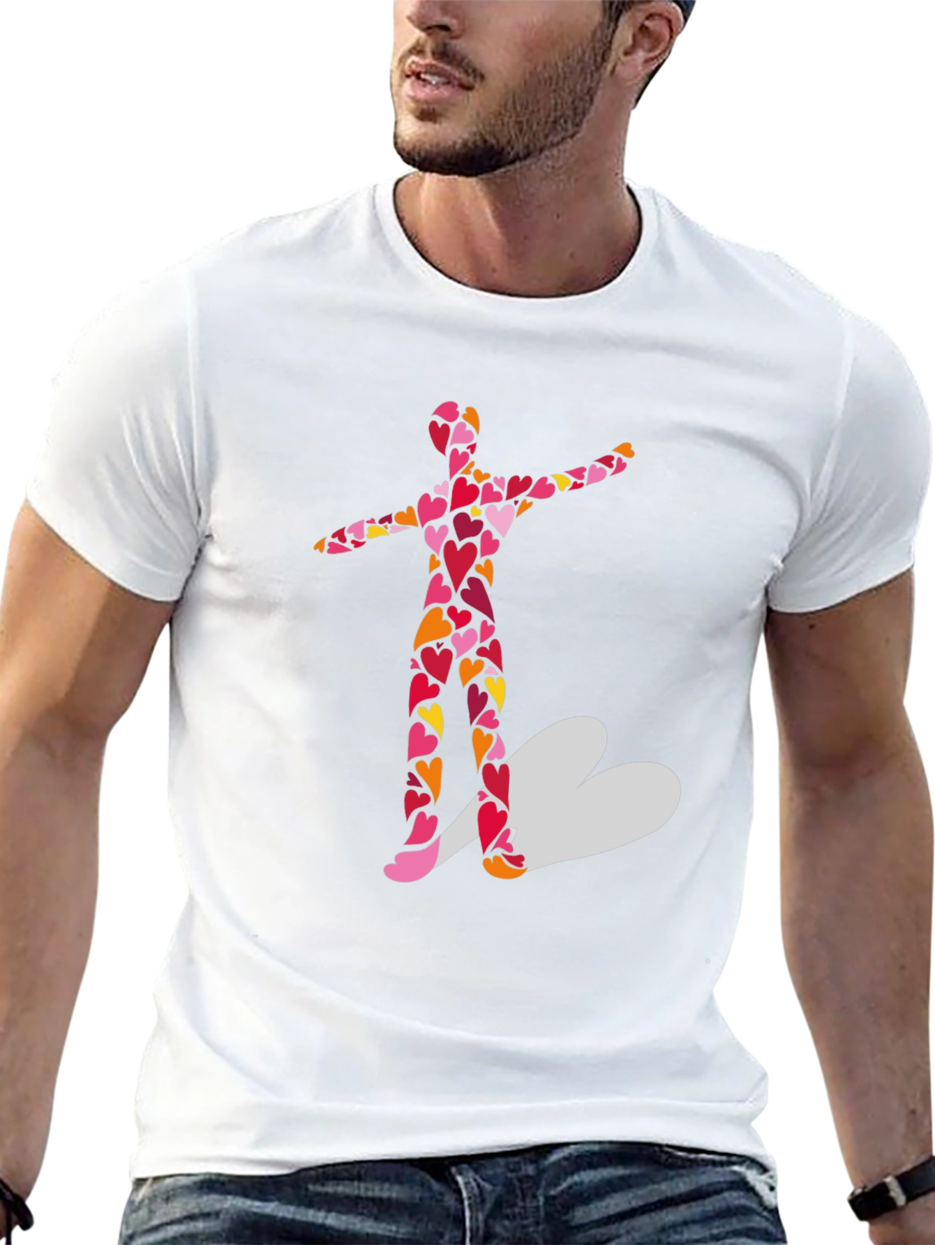 Heart Person Graphic Tee - Love & Style