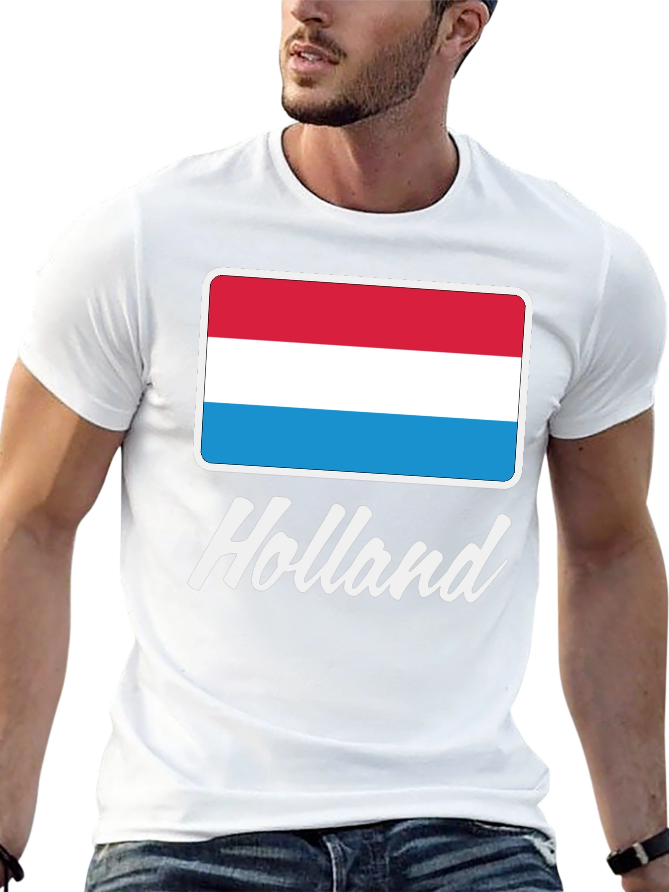 Holland Flag Graphic T-Shirt - Stylish Mens Tee
