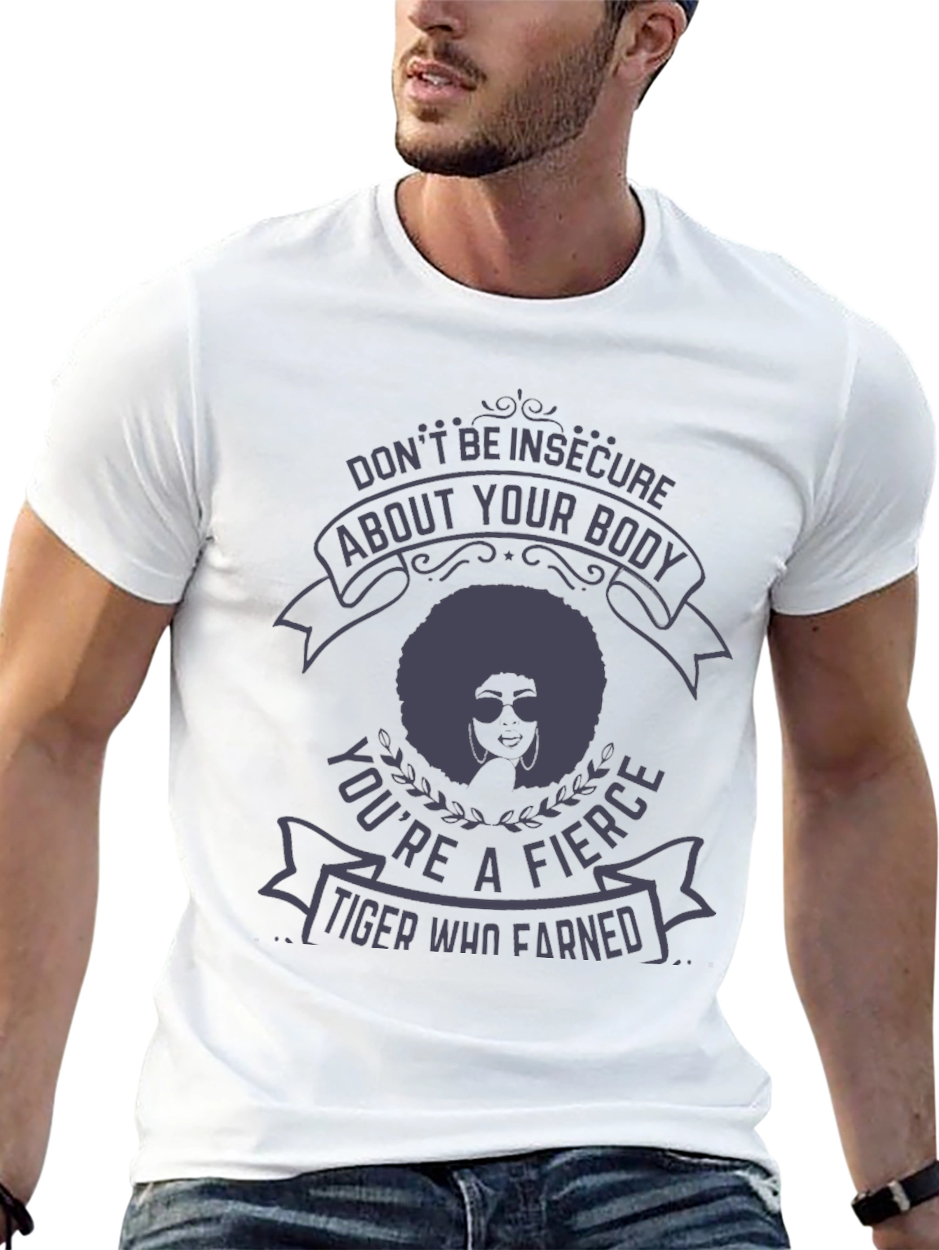 Fierce Tiger Graphic Tee - Empowering Message