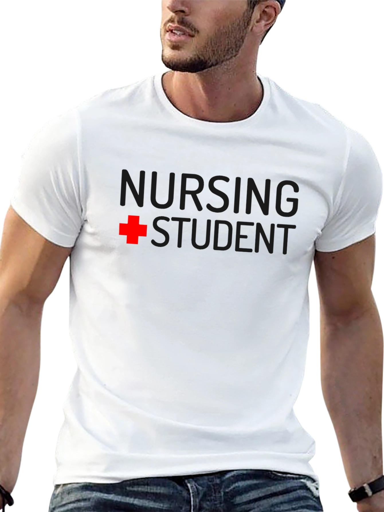 Nursing Student T-Shirt - Black Crew Neck Tee
