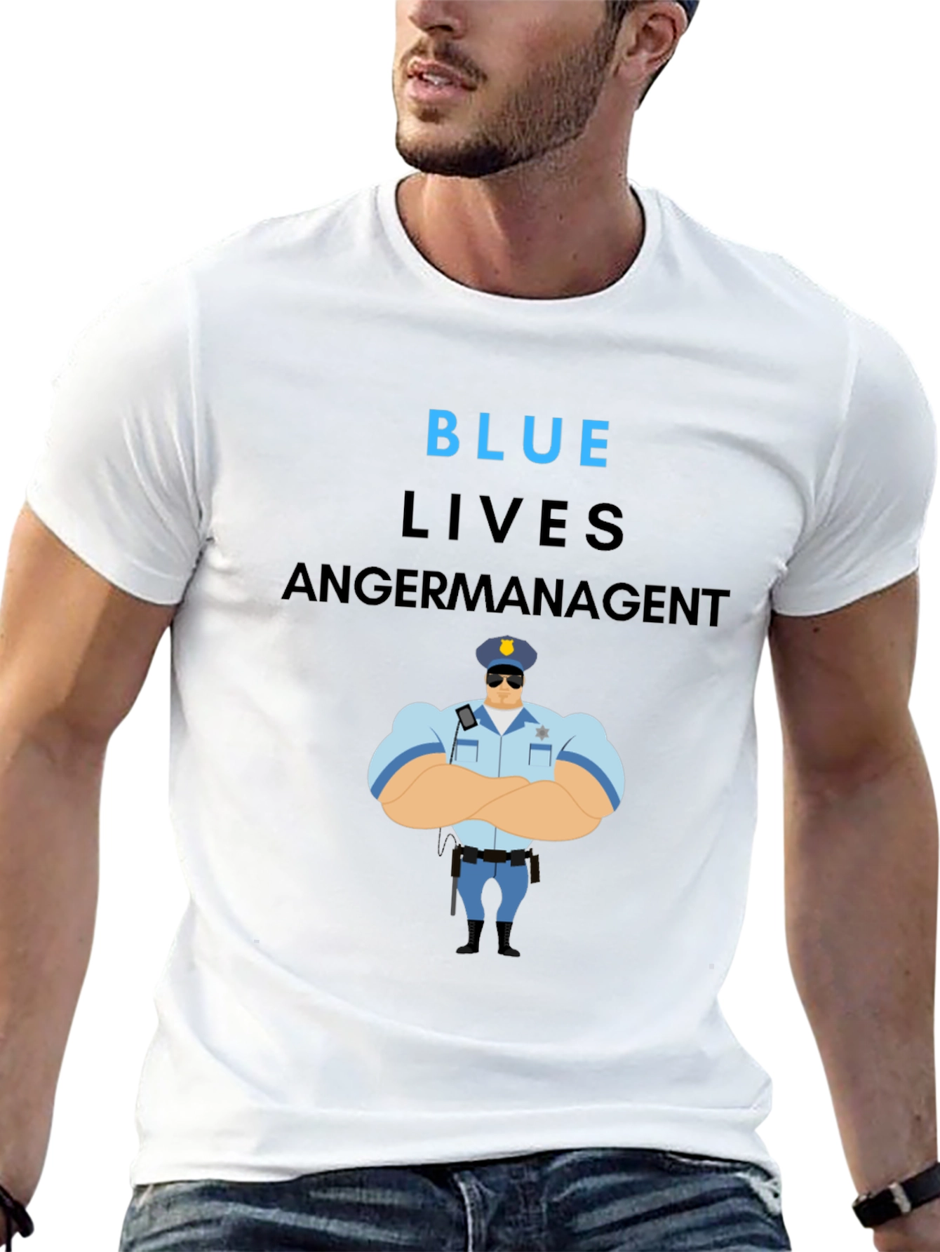Blue Lives Matter Anger Management T-Shirt