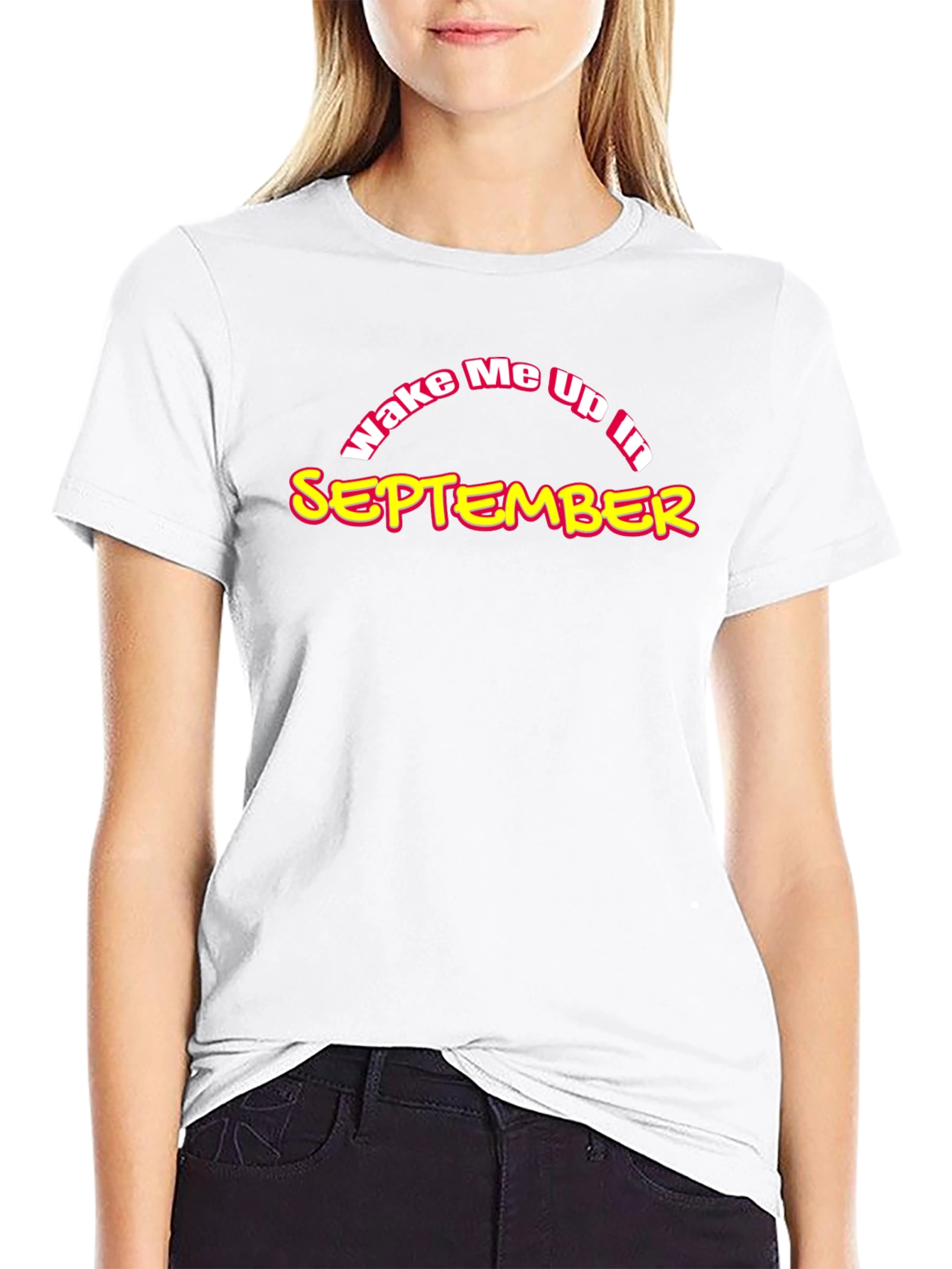 Wake Me Up in September Black Graphic Tee
