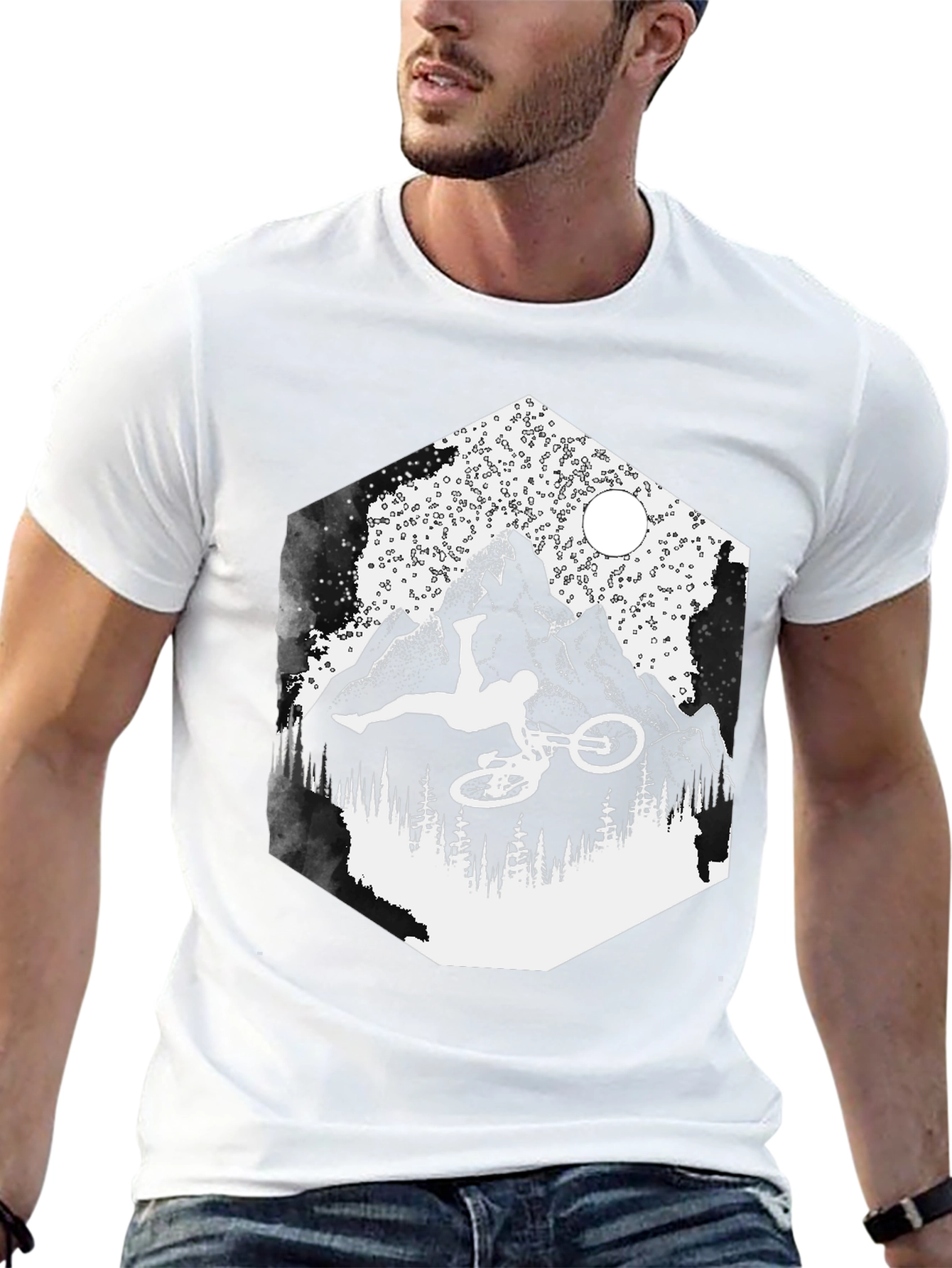 Mountain Bike Stunt Graphic T-Shirt