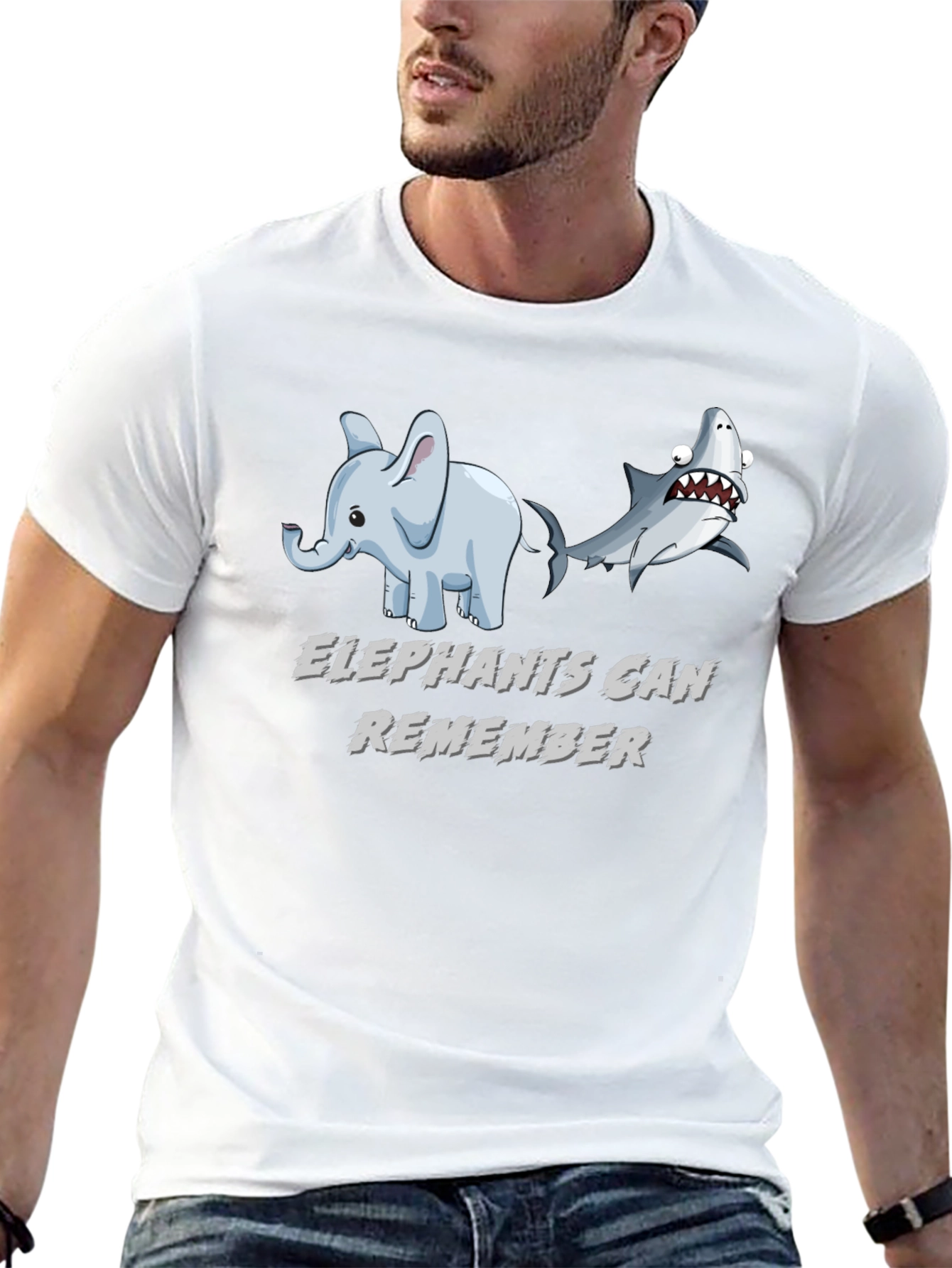 Funny Elephants Can Remember Graphic T-Shirt