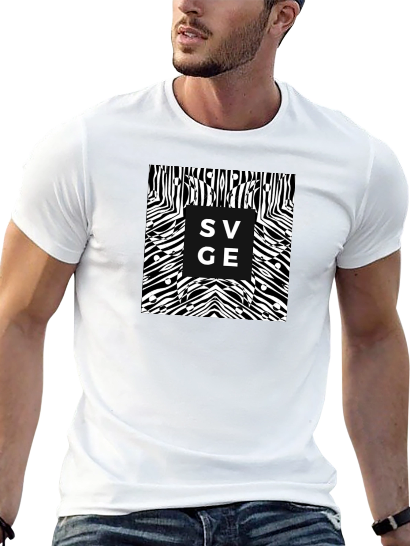 SVGE Zebra Print Black T-Shirt