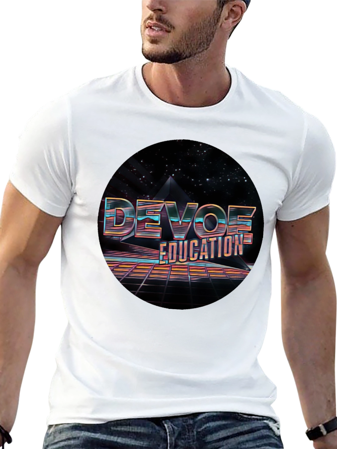 Retro Devoe Education Graphic Tee - Black