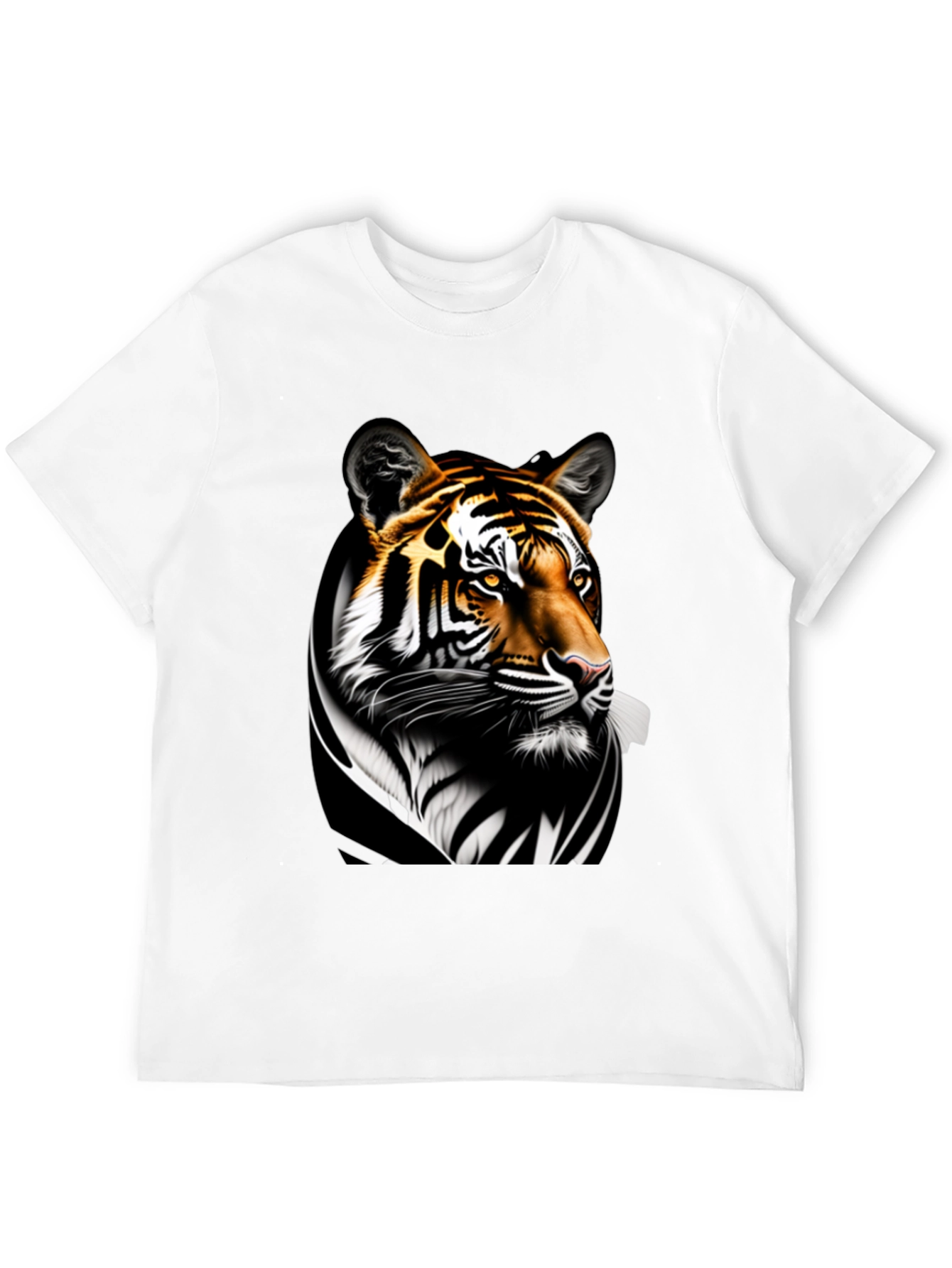 Tiger Graphic Print Black T-Shirt