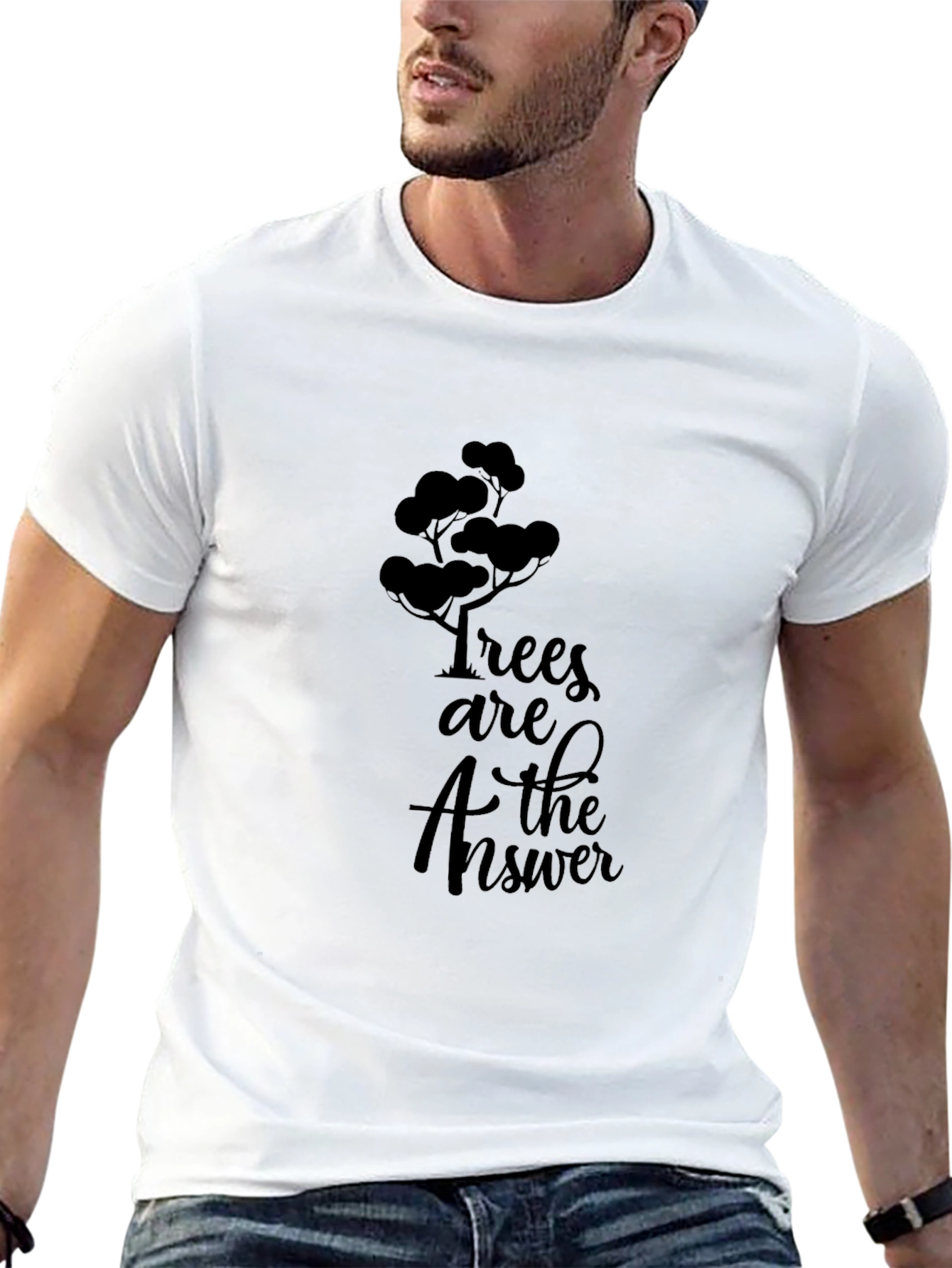 Trees are the Answer Graphic Tee - Black
