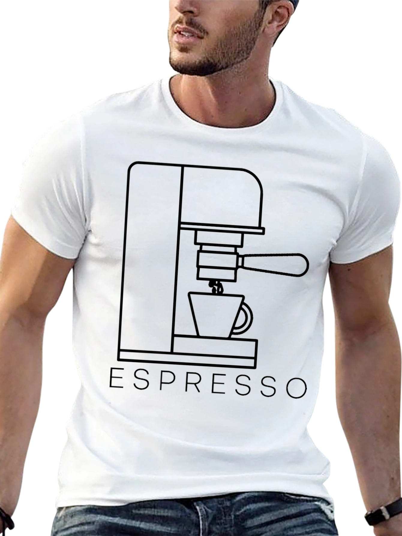 Espresso Machine Graphic Tee - Coffee Lover T-Shirt