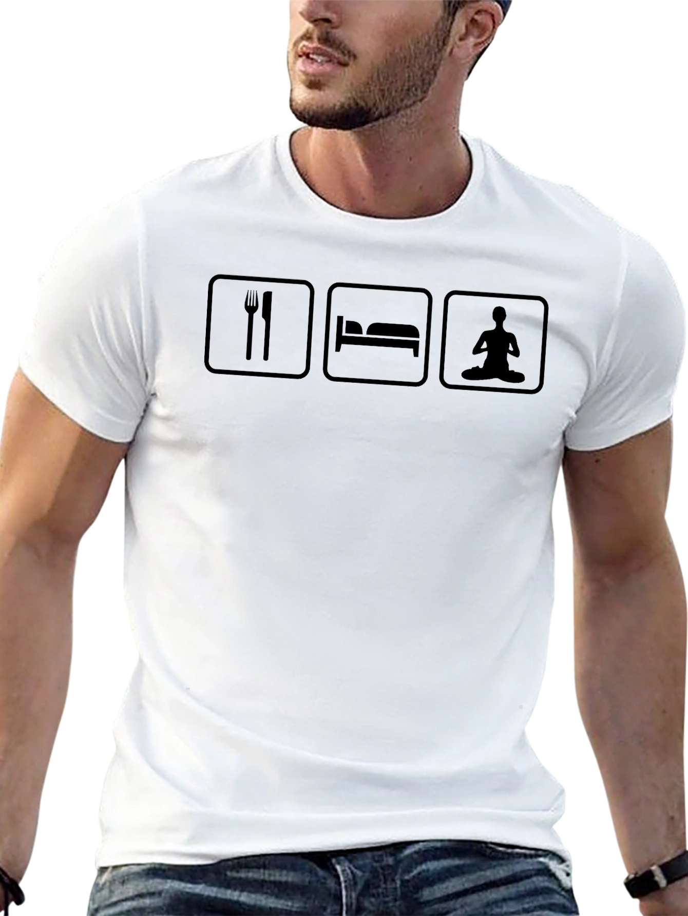 Eat Sleep Meditate T-Shirt - Zen Life