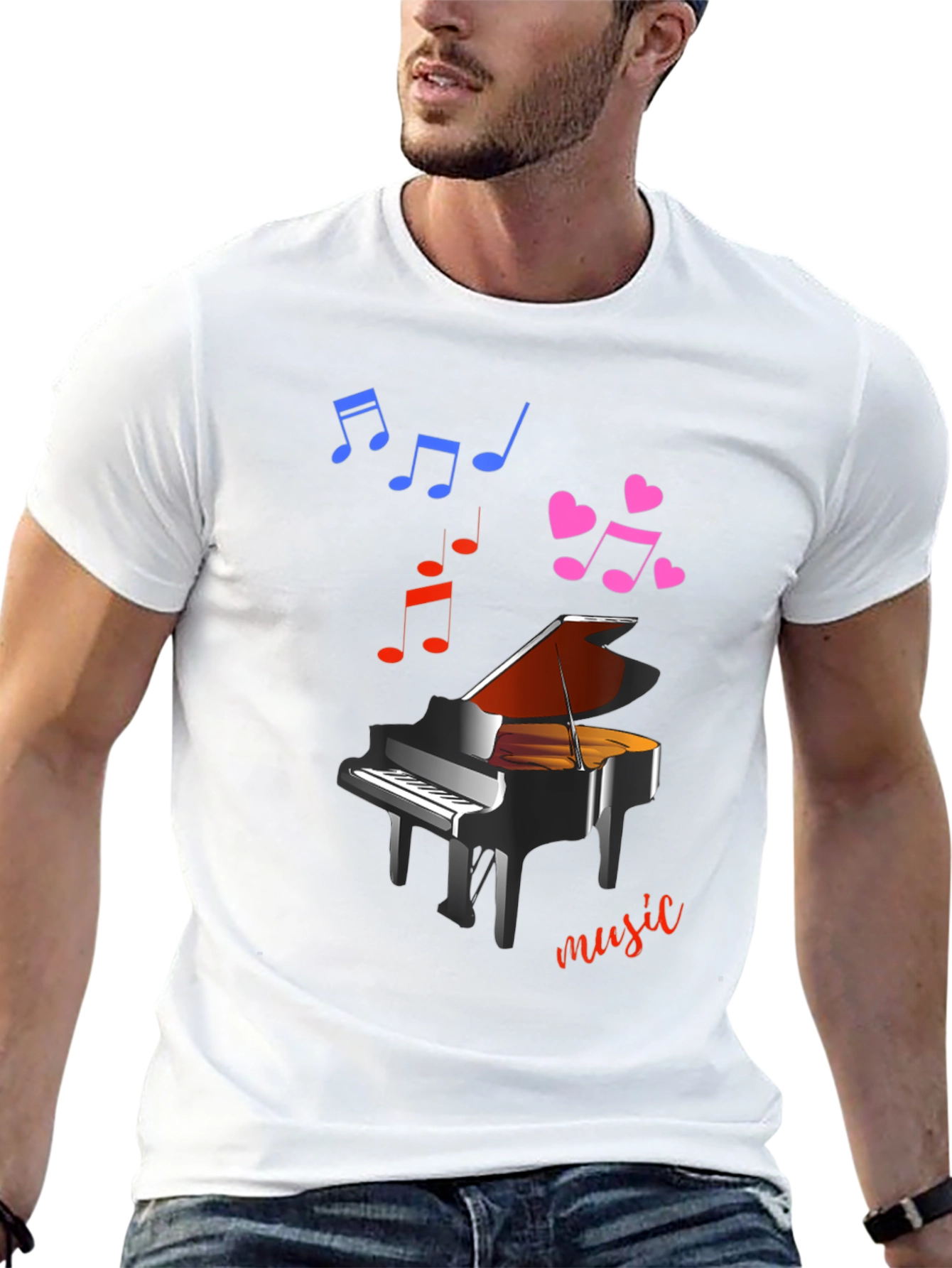 Piano Music T-Shirt - Stylish & Comfortable