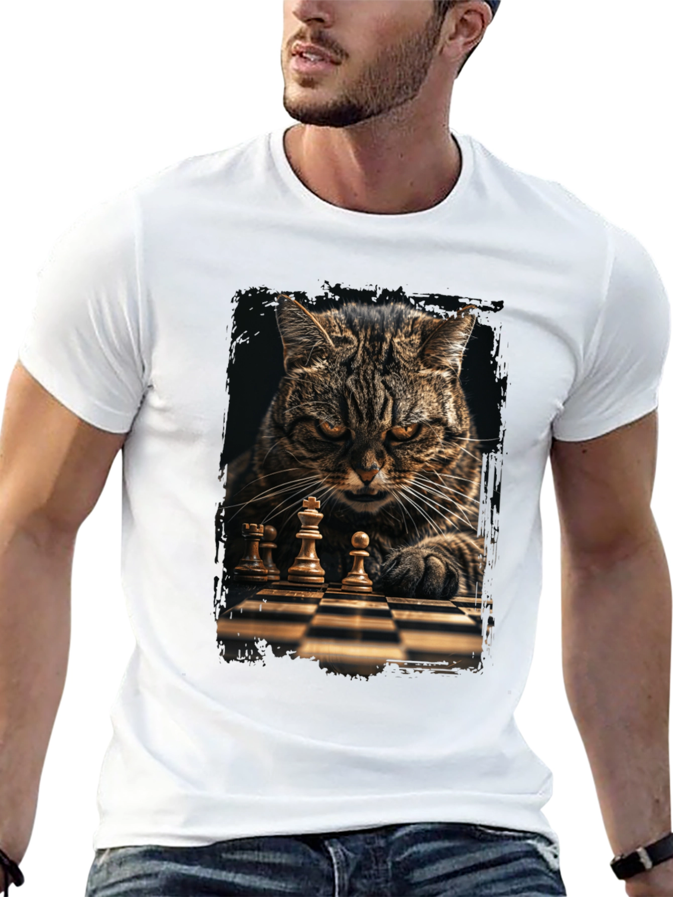 Cat Chess Master Graphic Tee