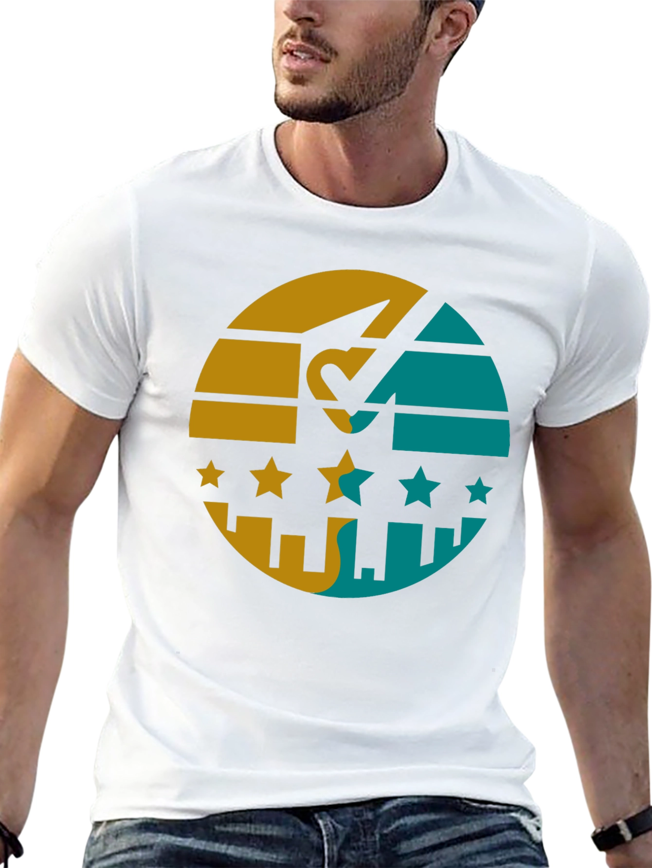 Retro Cityscape Graphic Tee