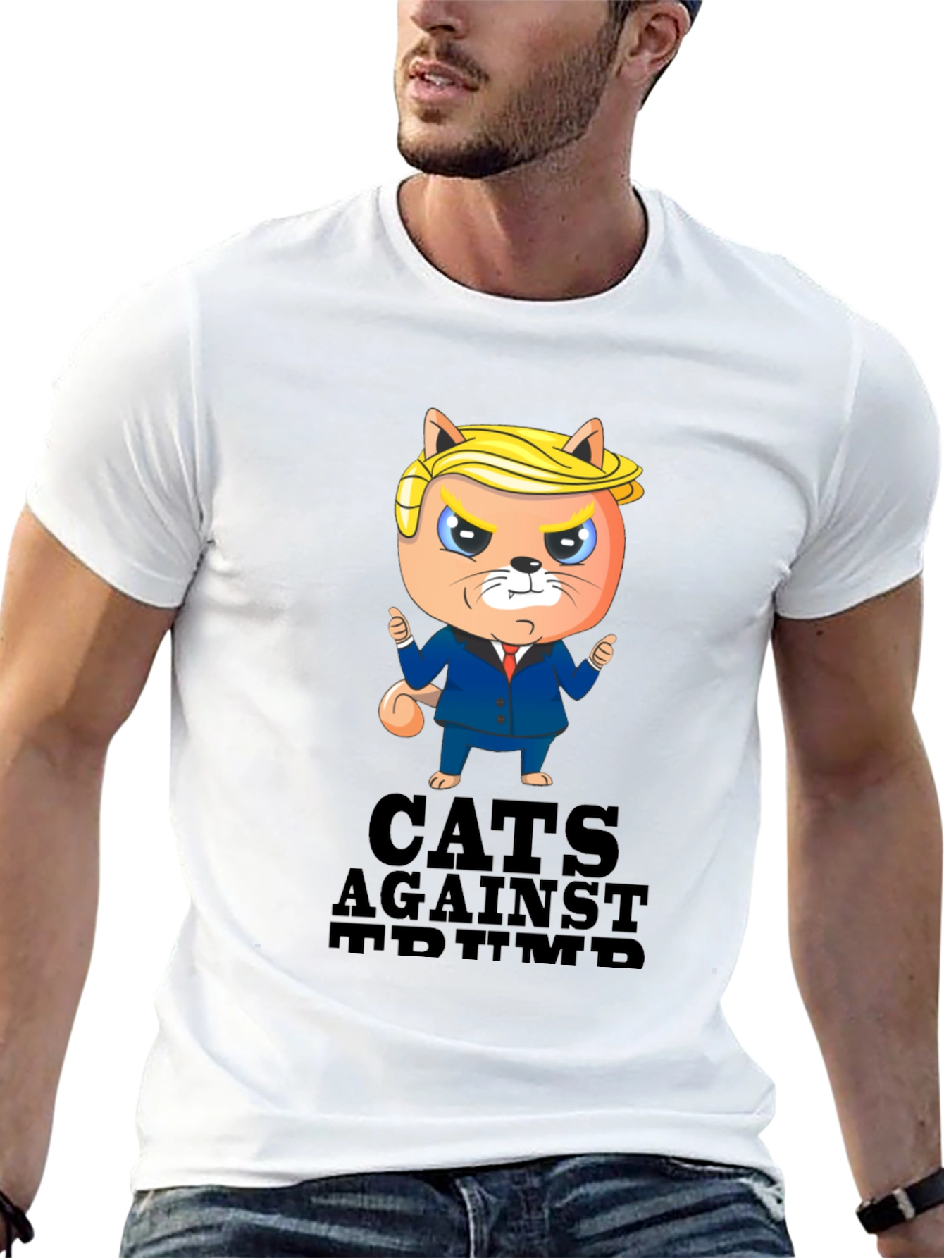Cats Against Trump T-Shirt - Political Humor Tee
