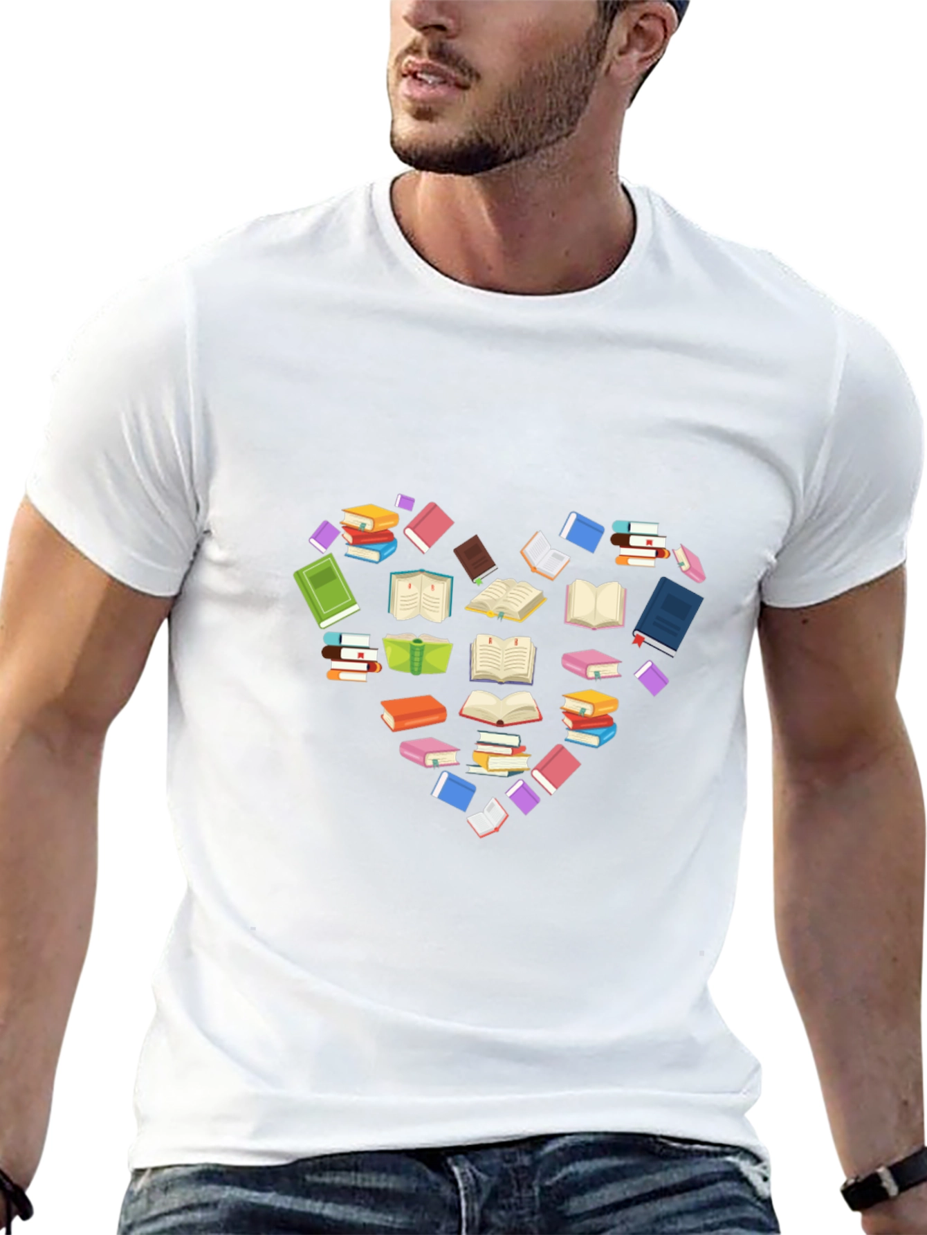 Book Lover Heart T-Shirt