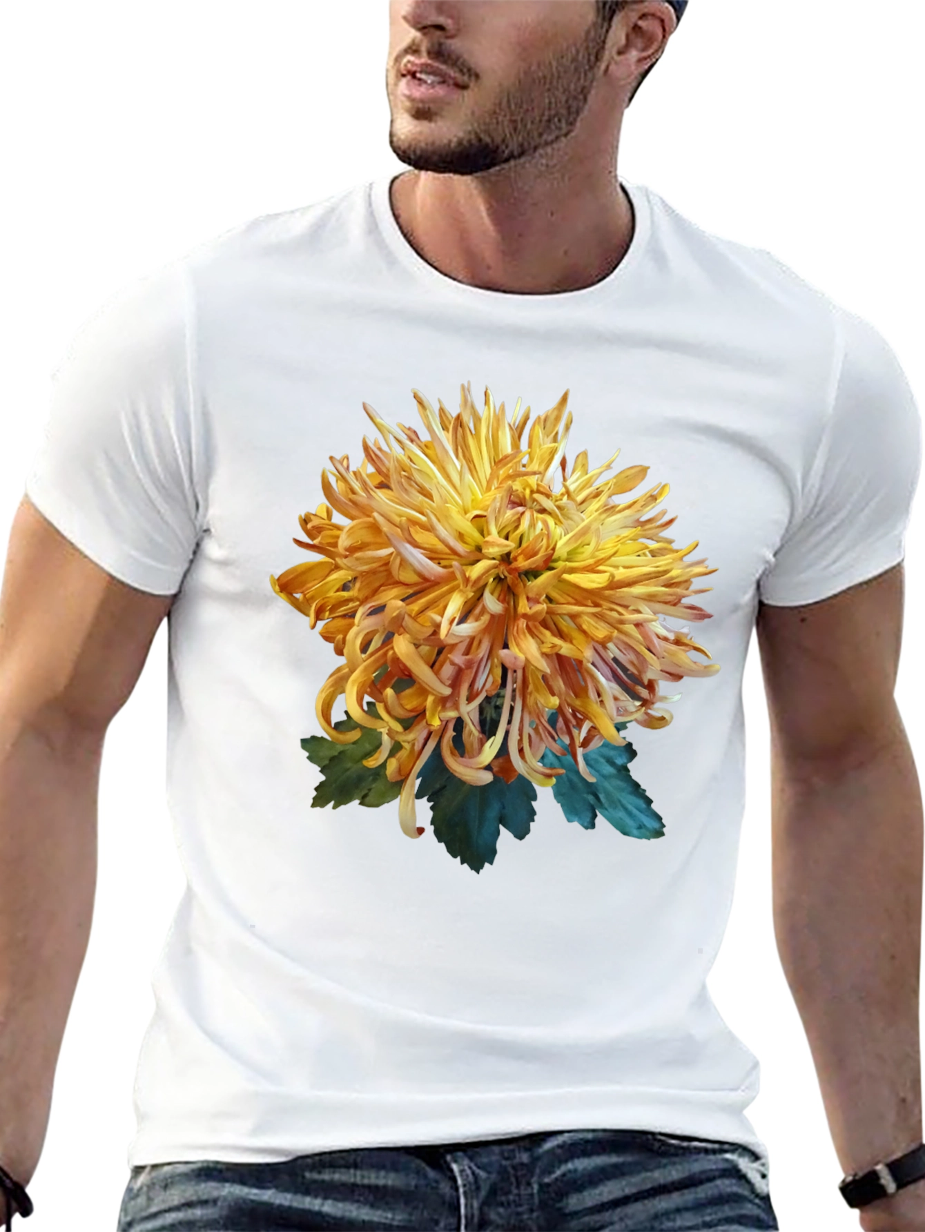 Floral Graphic Black T-Shirt