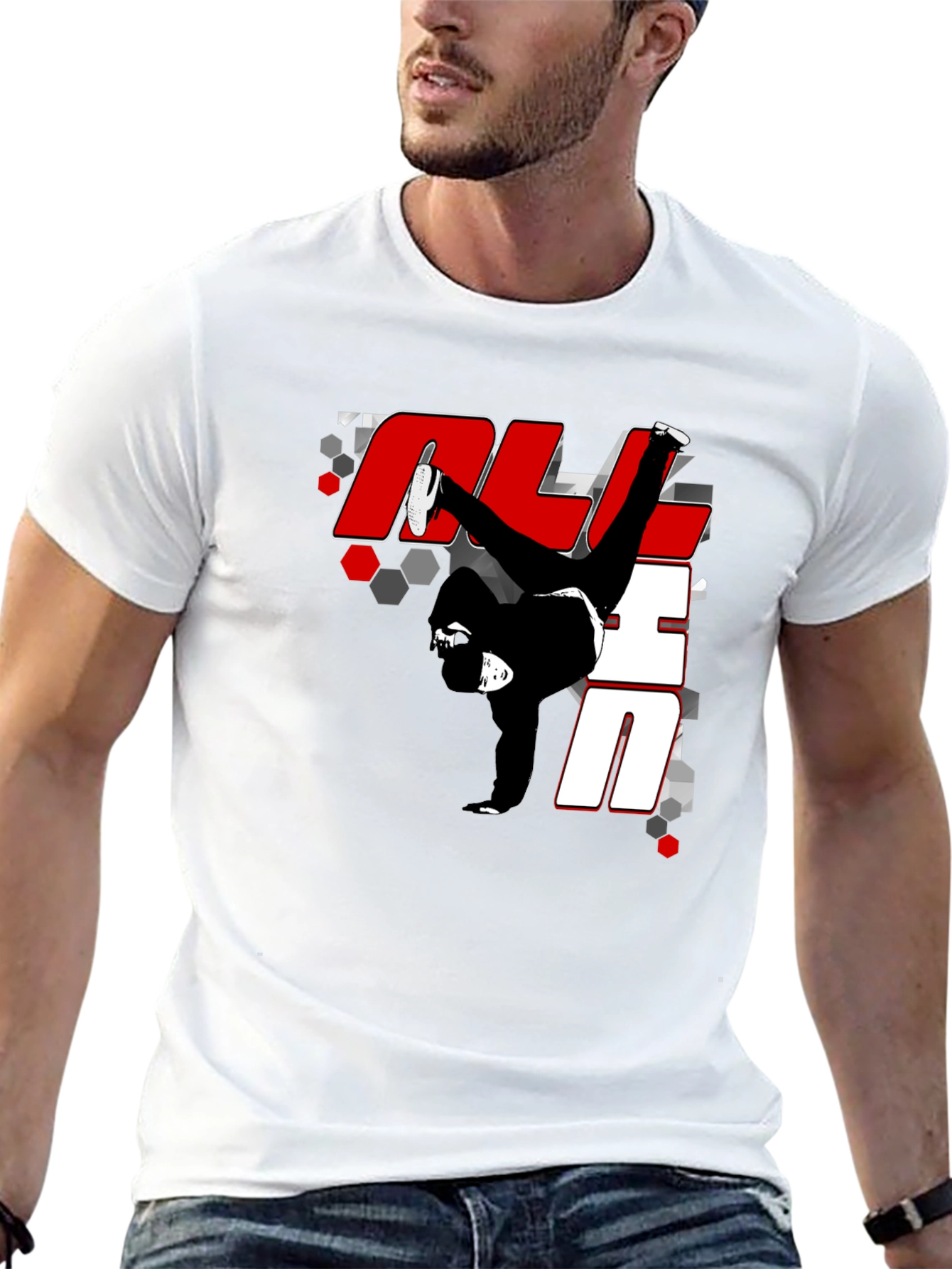 Breakdance Graphic Print Black T-Shirt
