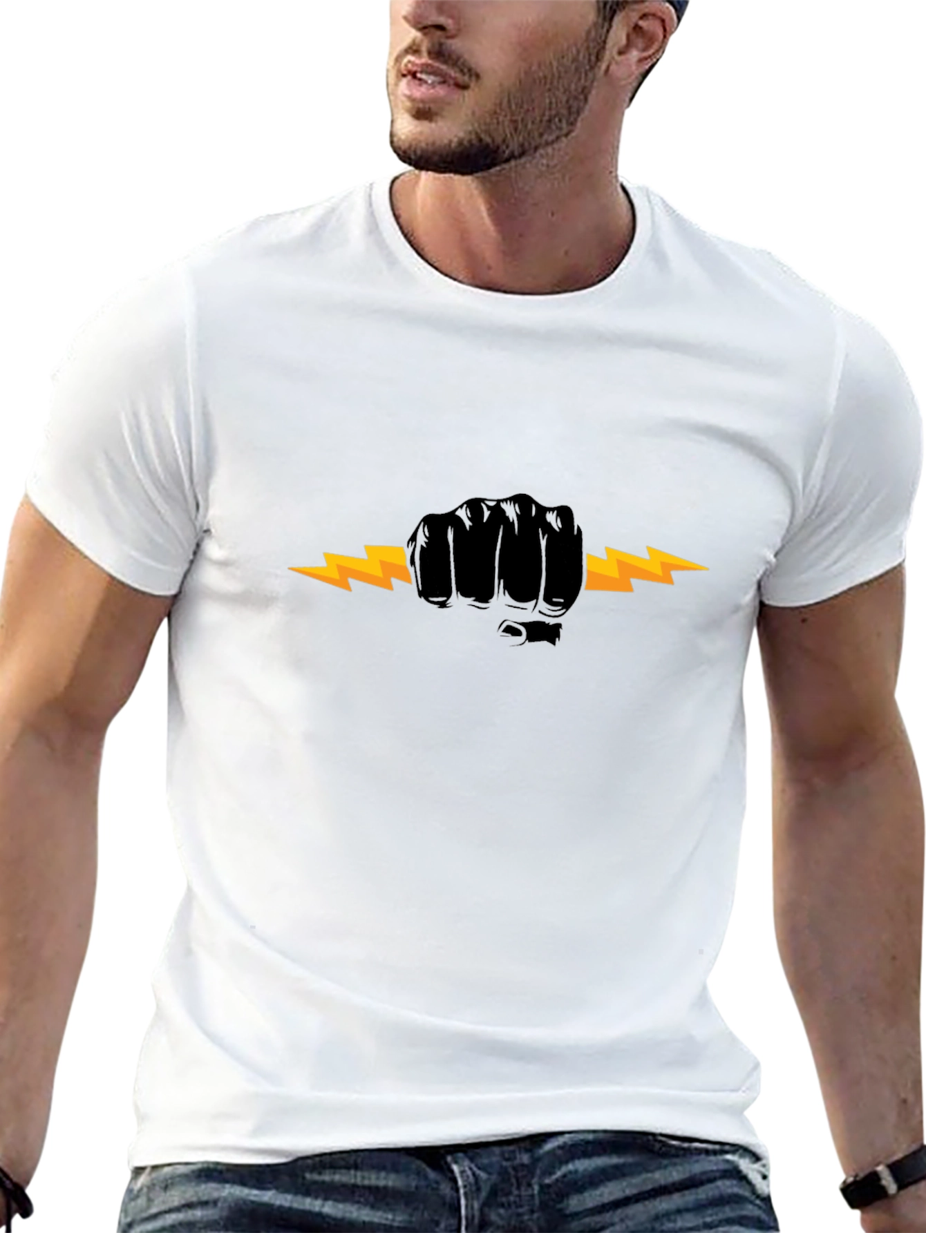 Electric Fist Black T-Shirt - Bold Graphic Tee