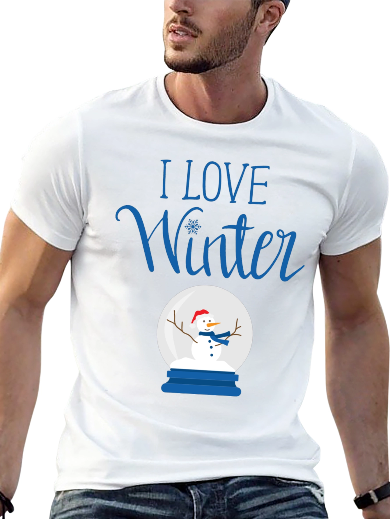 I Love Winter Snow Globe T-Shirt