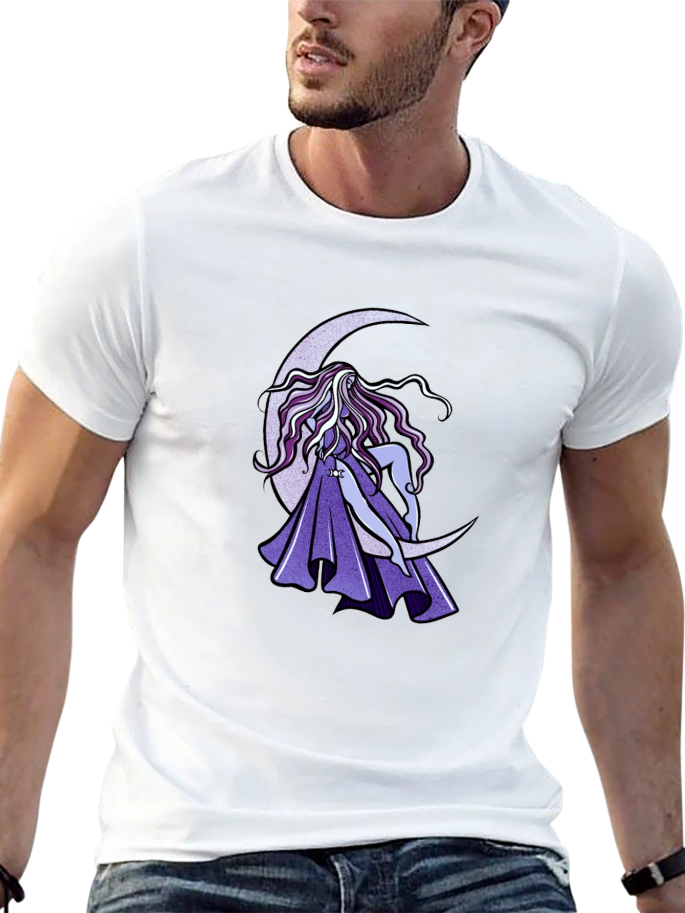 Moon Goddess Graphic Black T-Shirt