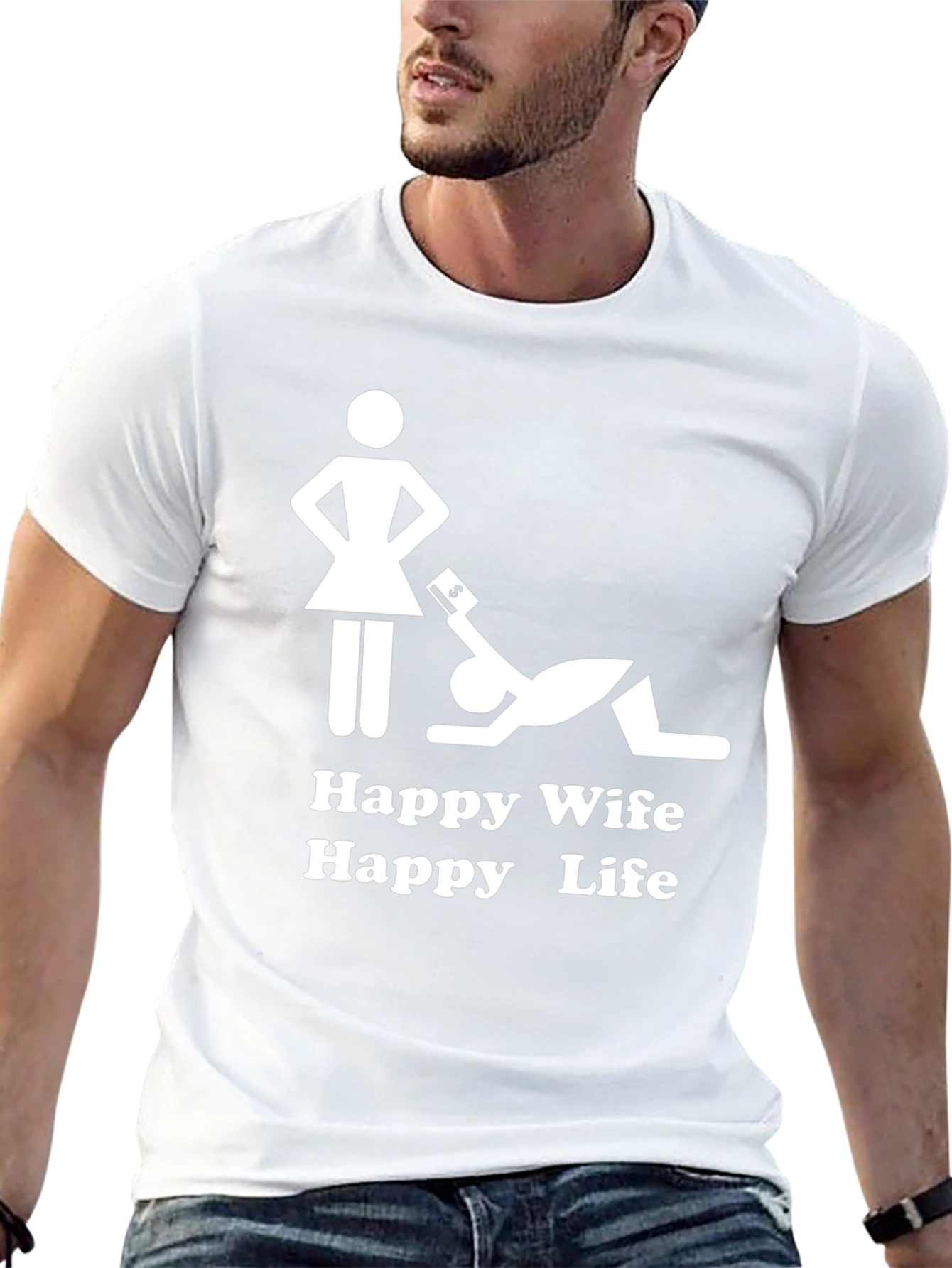 Happy Wife Happy Life Graphic T-Shirt