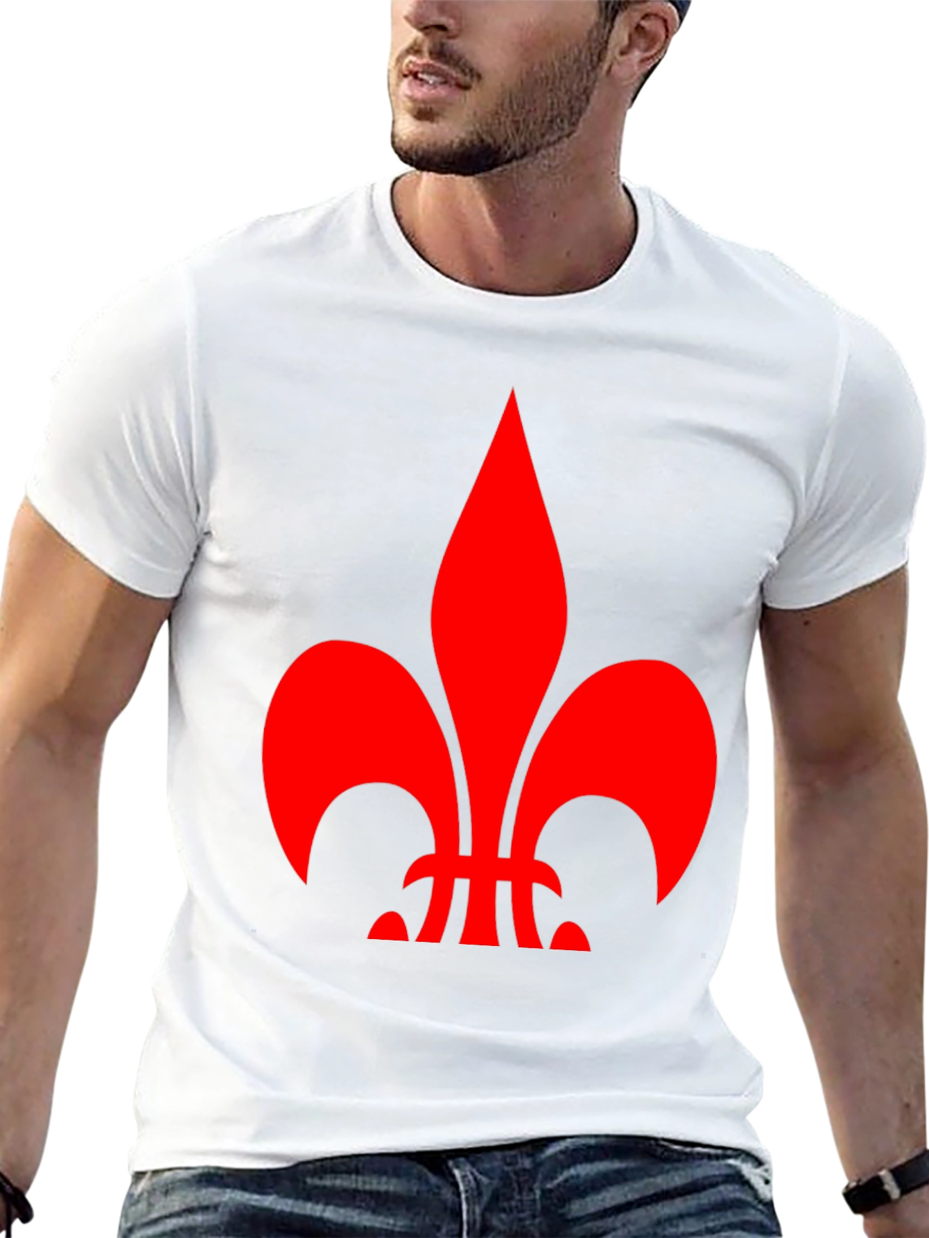 Fleur-de-lis Graphic Tee - Stylish Black Shirt