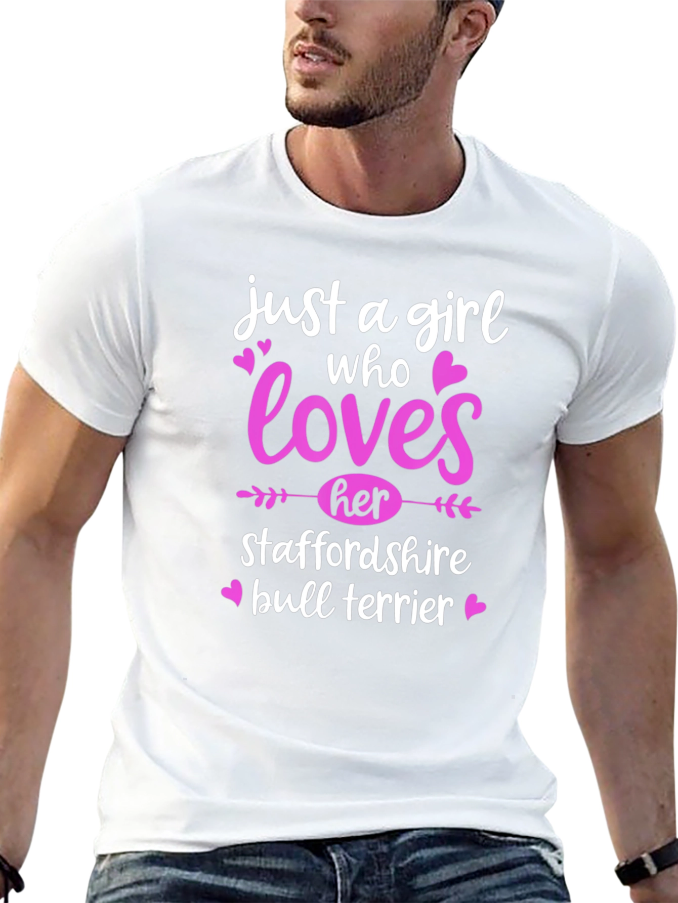 Girl Who Loves Staffordshire Bull Terrier T-Shirt